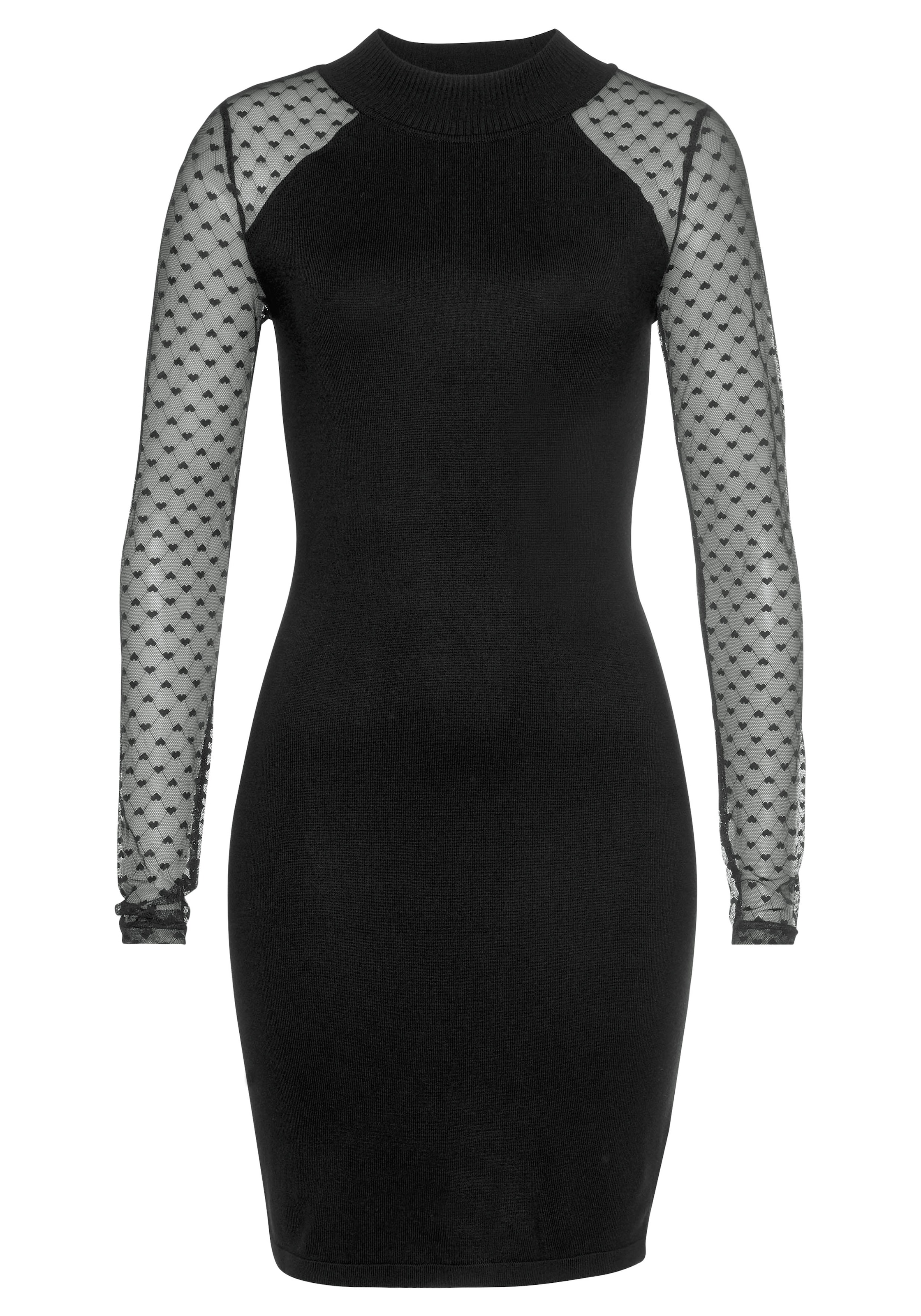 Melrose Strickkleid, in Mini-Länge, sportlich-eleganter Stil, aus Feinstrick, Langarm