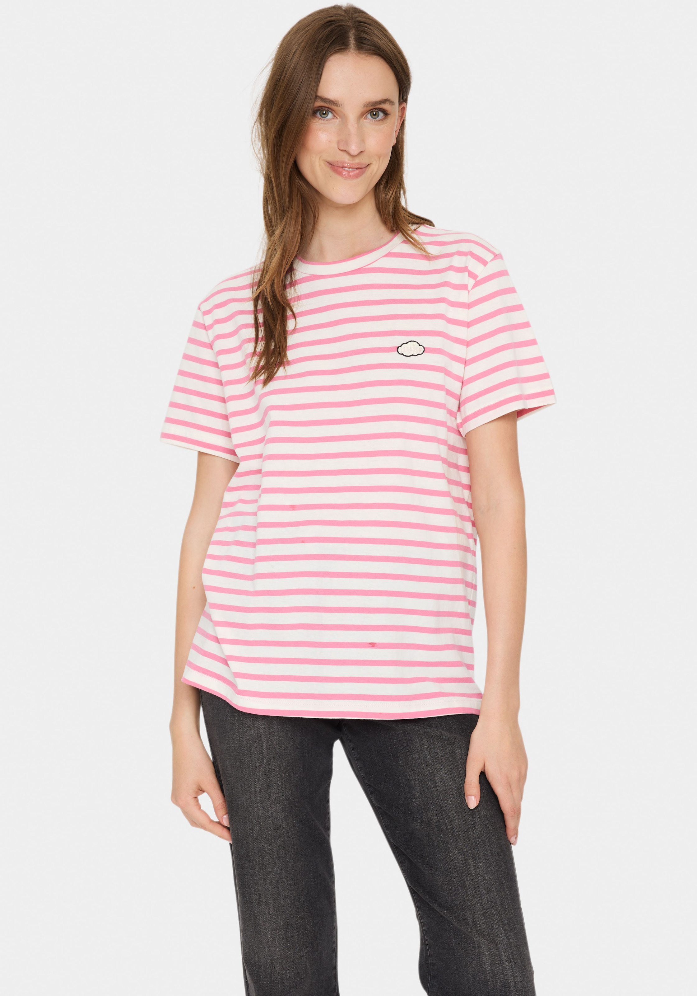 Image of Saint Tropez T-Shirt "GanikaSZ T-Shirt" mit kleiner Stickerei