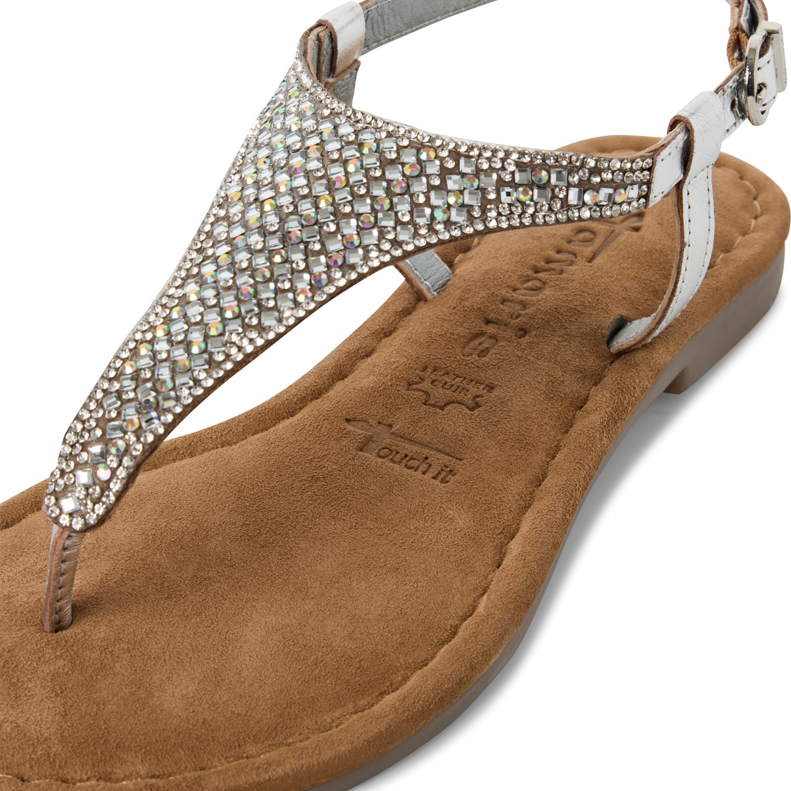 Tamaris Sandale à lanières  , Sandalette, Sommerschuh, Festtagsschuh, funkelnde Strasssteinchen