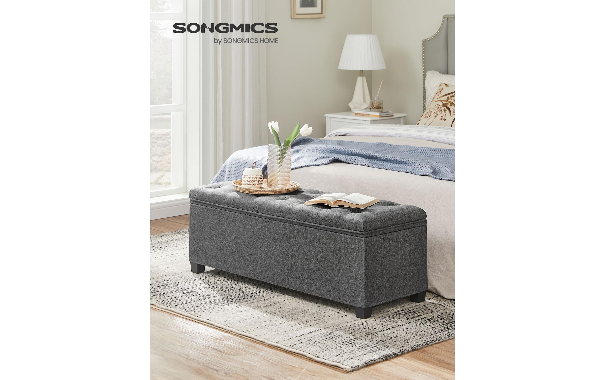 SONGMICS Sitztruhe »Ottomane mit Stauraum 110 x 40 cm«