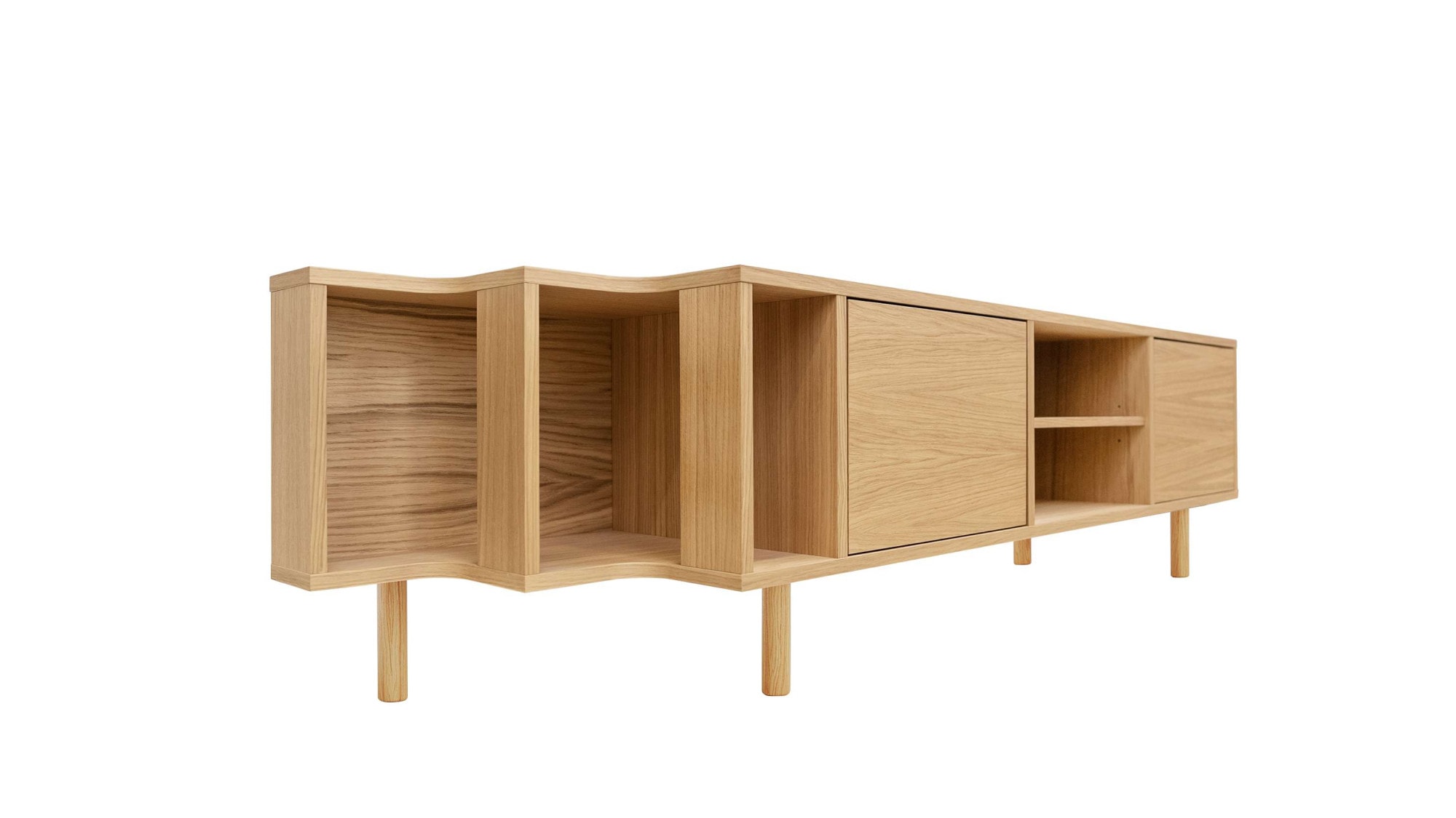 Woodman TV-Board »Shift«, mit Echtholzfurnier aus Eiche, Breite 189 cm, mit Push-to-Open, FSC®