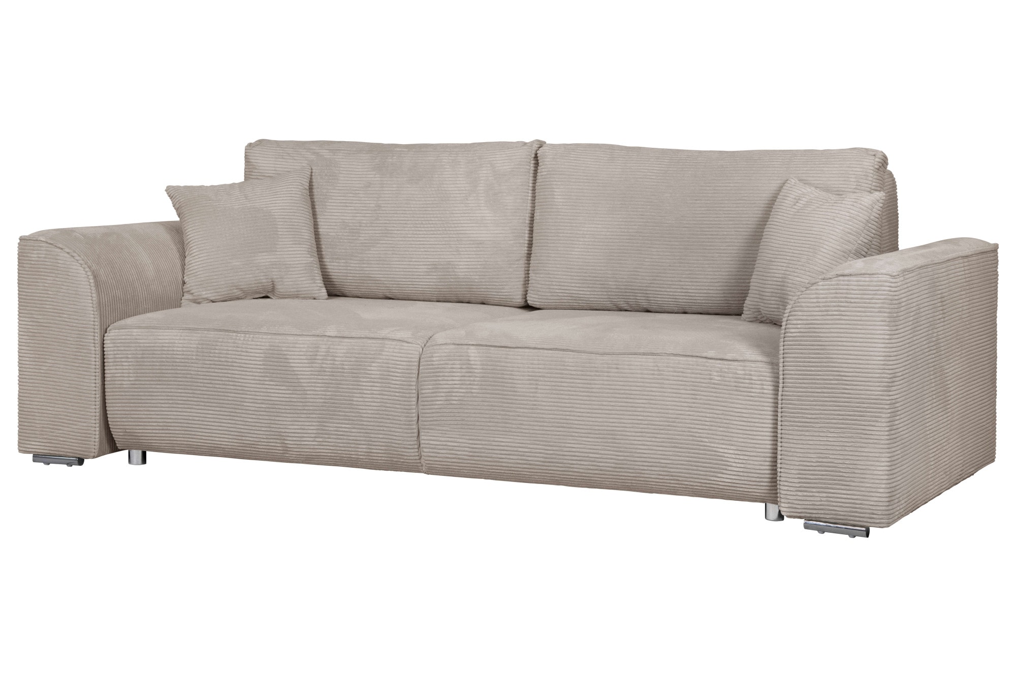 INOSIGN 3-Sitzer Beatrice Schlafsofa, wahlweise auch mit Bettfunktion und Bettkasten, incl. 2 Zierkissen