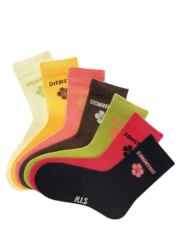 Image of H.I.S Socken, (7 Paar), für Kinder mit Blumenmotiv bei Ackermann Versand Schweiz