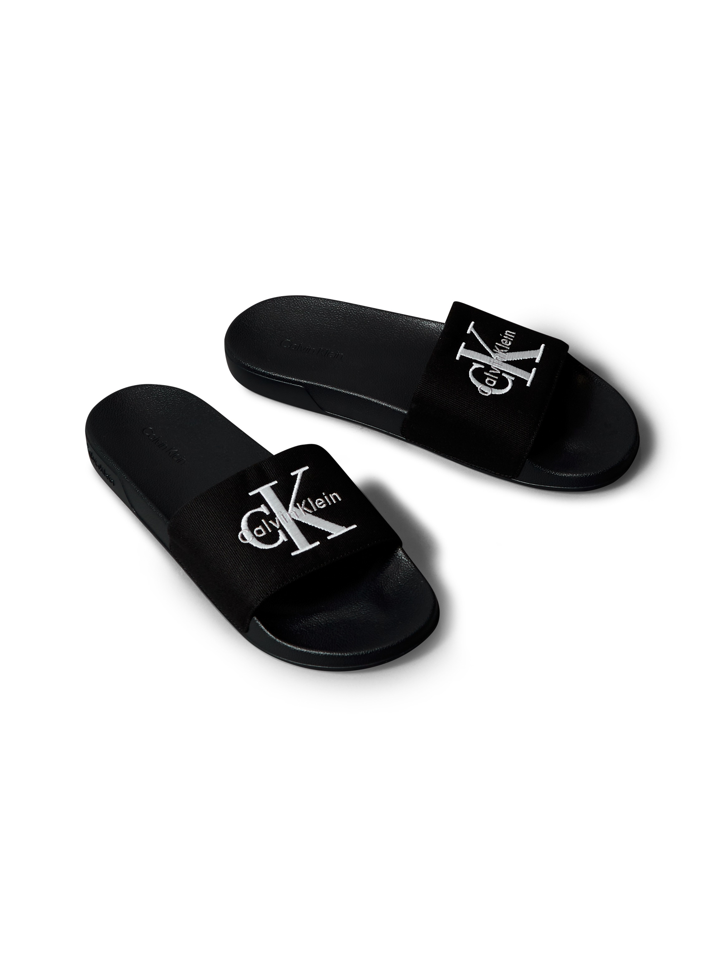 Image of Calvin Klein Jeans Pantolette "ESS SLIDE CV" Badeschuh, Flat, Poolslides mit Logoschriftzug