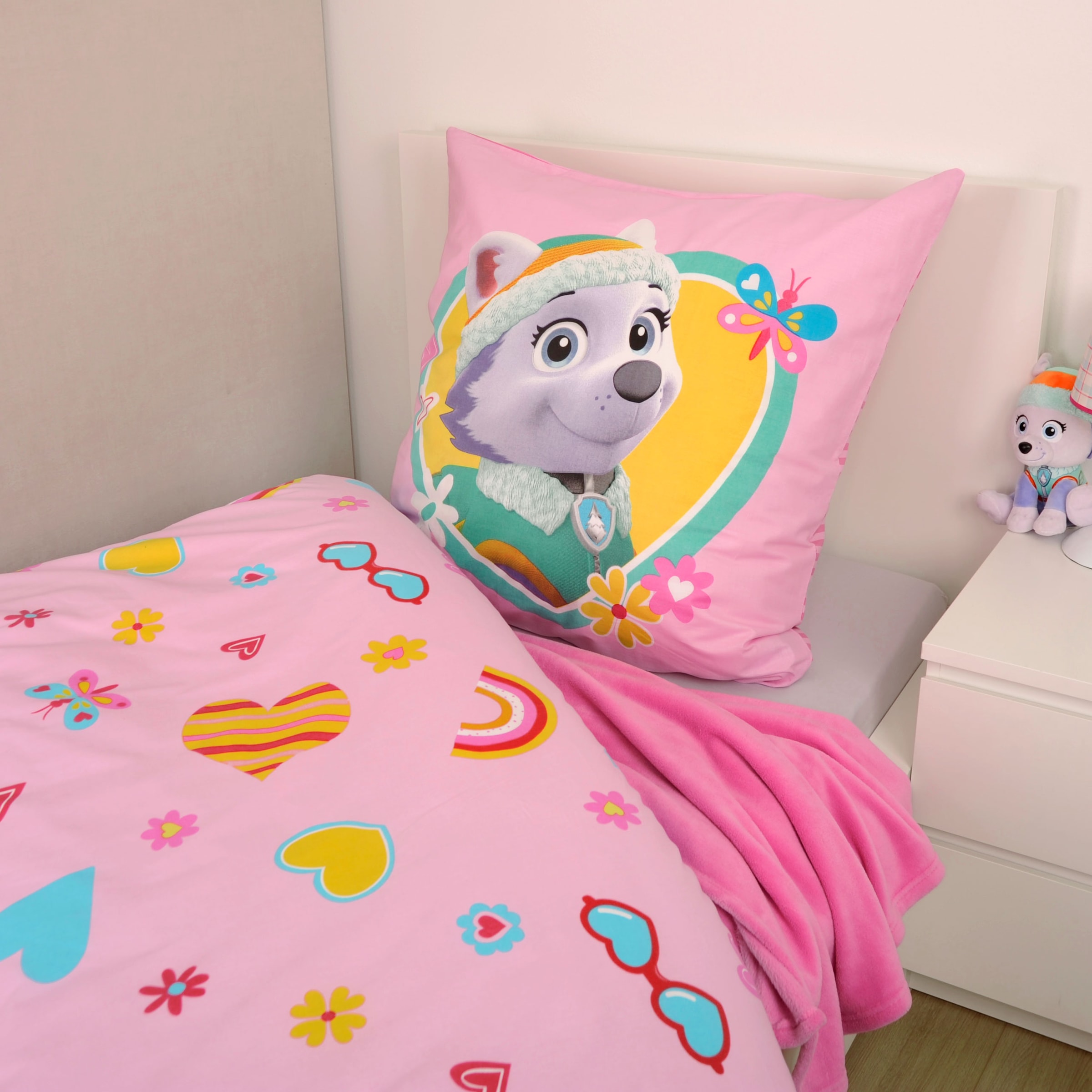 PAW PATROL Bettwäsche »Paw Patrol« 2 Stk. Glow in the Dark