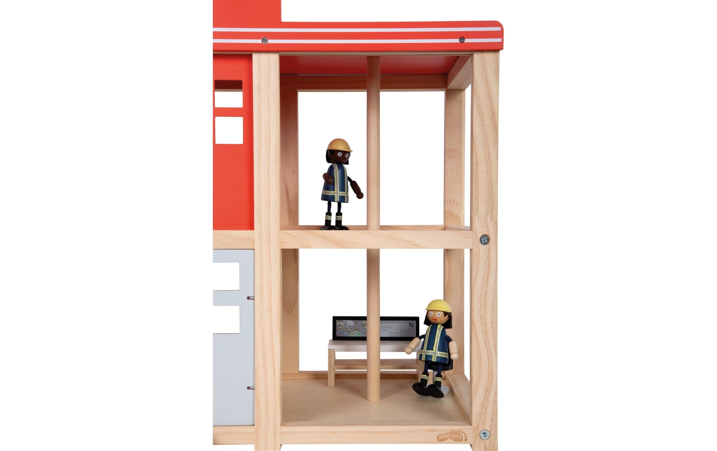 Small Foot Caserne de pompiers ludique »Grosse Feuerwache mit Zubehör« batteriebetriebenes Sound- & Lichtmodul für realistische Einsätze