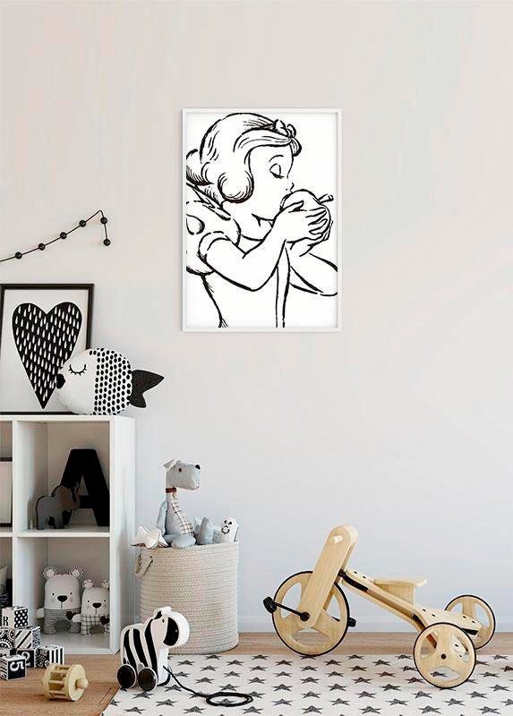 Komar Bild »Snow White Apple Bite - white« Disney 1 Stk. tlg. Wandbild zur Dekoration im Kinderzimmer - ohne Rahmen