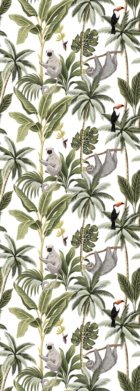 Image of queence Vinyltapete "Corinna" Motiv floral geblümt gemustert glatt 90x250cm, selbstklebend, kinderleichte Anbringung, Sticker