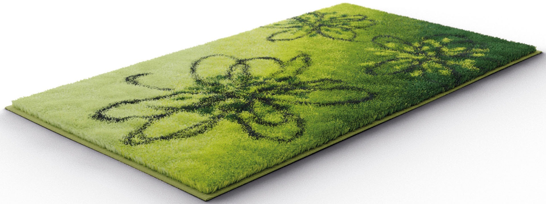 Grund Badematte »Lusia«, rutschhemmend beschichtet, fussbodenheizungsgeeignet, Florales Design mit sanftem Farbverlauf, 5 Jahre Garantie
