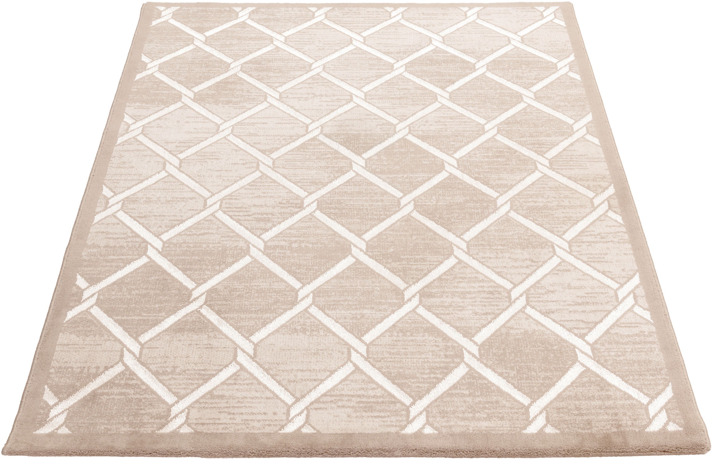 Image of Sehrazat Teppich »Lara 700«, rechteckig, 10 mm Höhe, Hoch-Tief-Struktur, mit Glanz, Wohnzimmer bei Ackermann Versand Schweiz