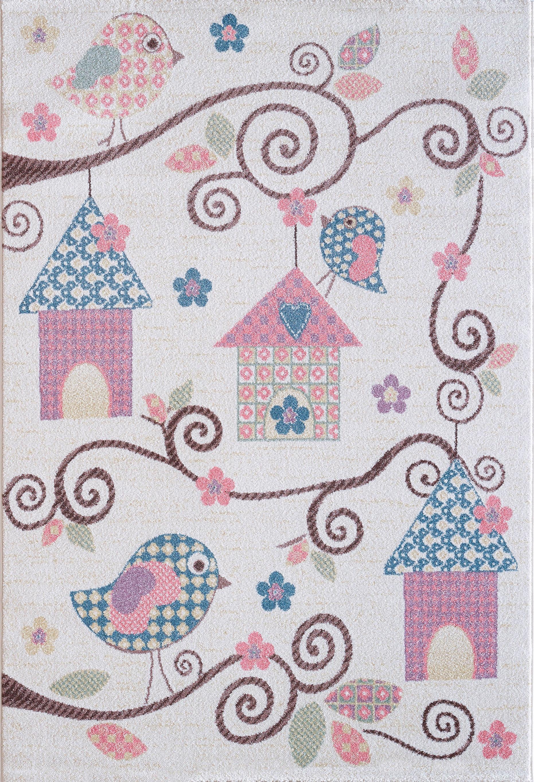 Image of Sanat Kinderteppich »Luna Kids 4602«, rechteckig, 12 mm Höhe, Kinderzimmer, Kurzflor, Vogelhaus bei Ackermann Versand Schweiz