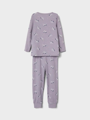 Name It Schlafanzug »NMFNIGHTSET LAVENDER UNICORN RIB NOOS«, (Set, 2 tlg.)