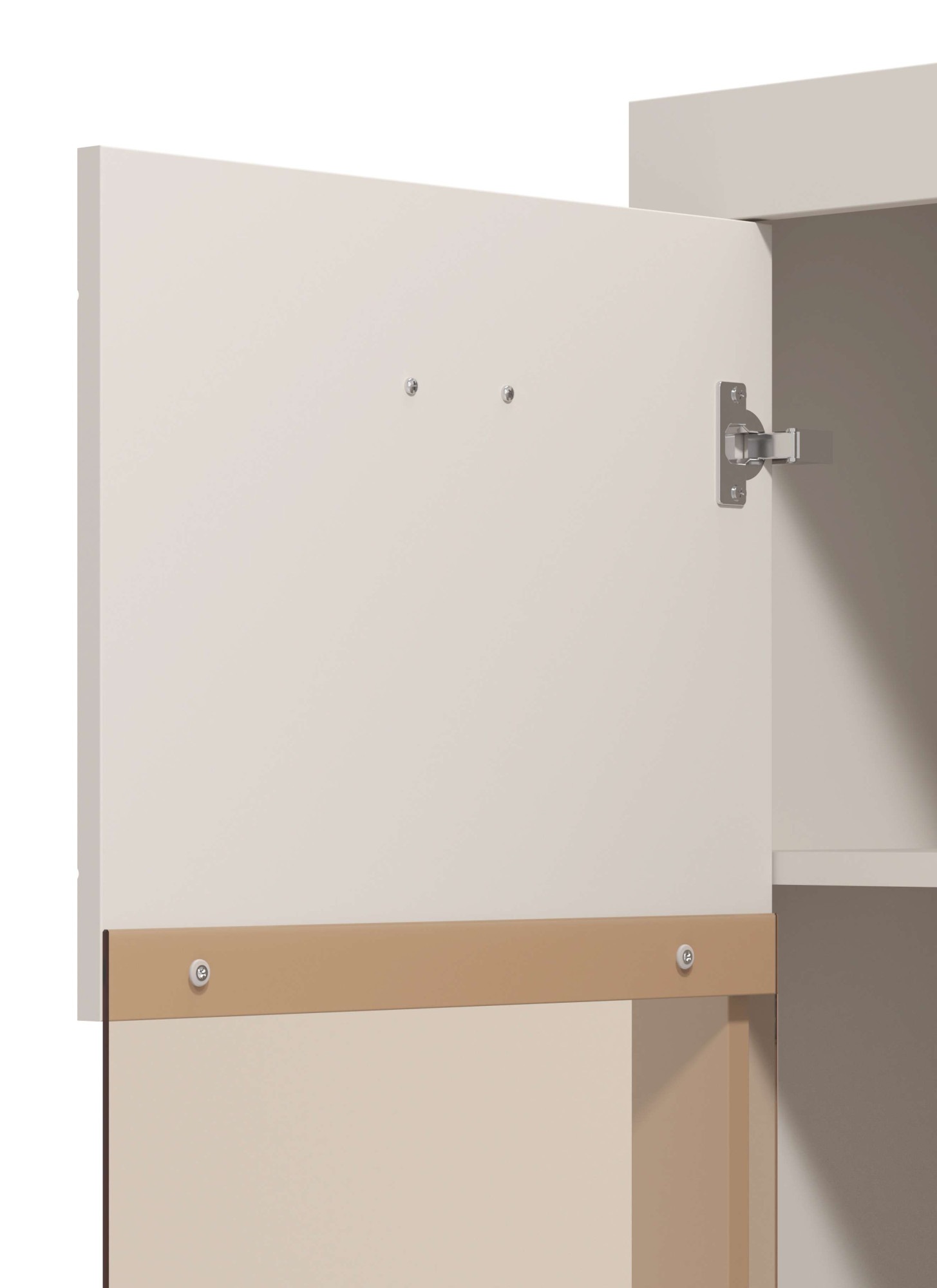 Home affaire Highboard »Warwick, Hochkommode, Vitrine, Glasvitrine, Kombi-Highboard« Modernes Highboard: Kaschmir-Dekor, 2 Türen, Heissfolienprägung