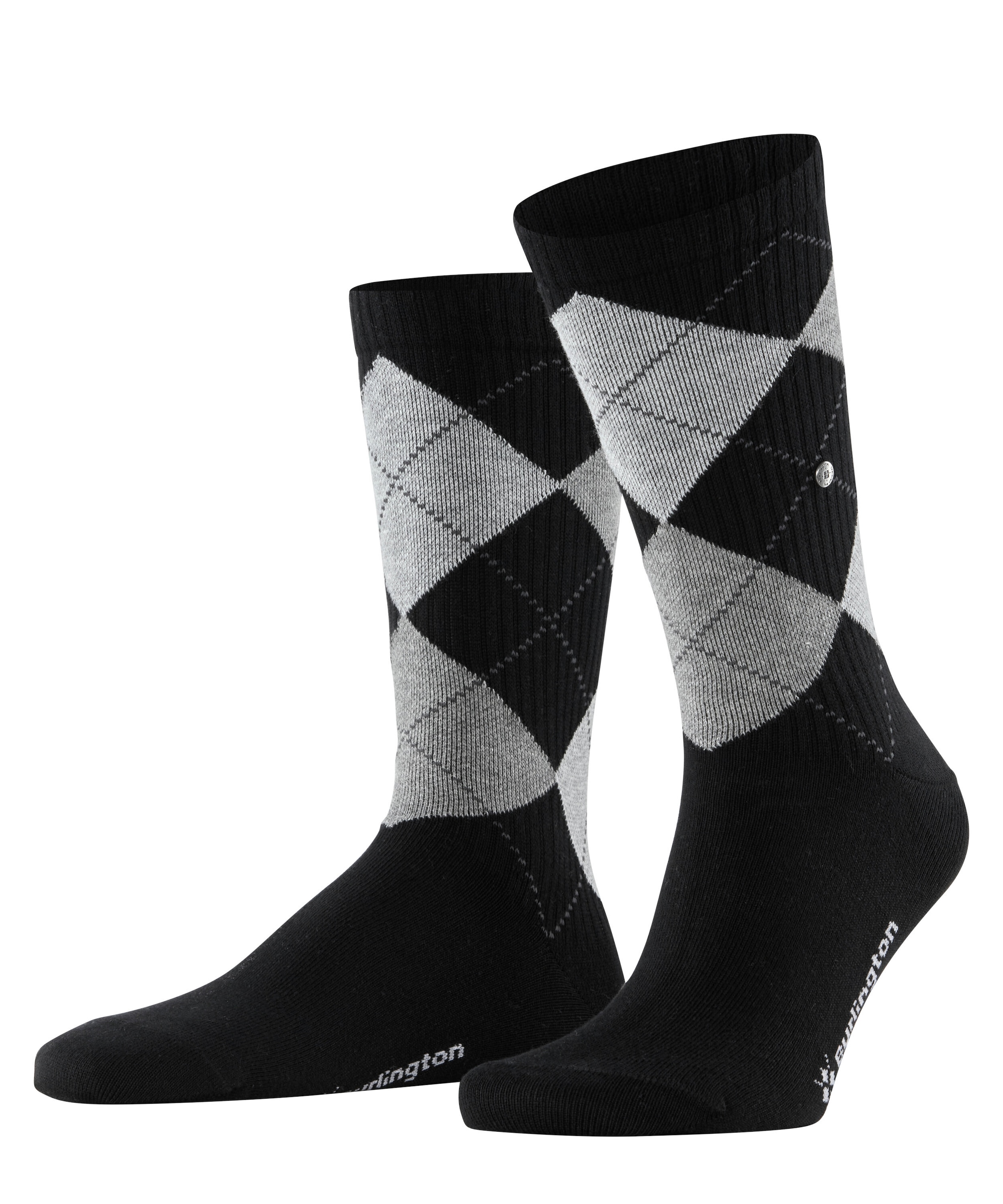 Image of Burlington Socken "Rib Court" Einheitsgrösse 40-46, Argyle-Muster, feine Rippenstruktur