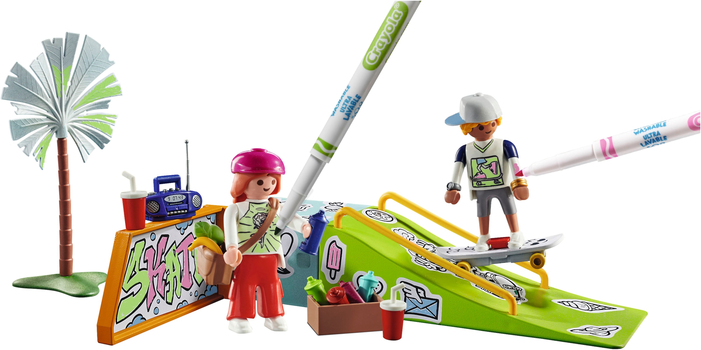 Playmobil® Konstruktions-Spielset »Skatepark (71515), Color« Made in Europe