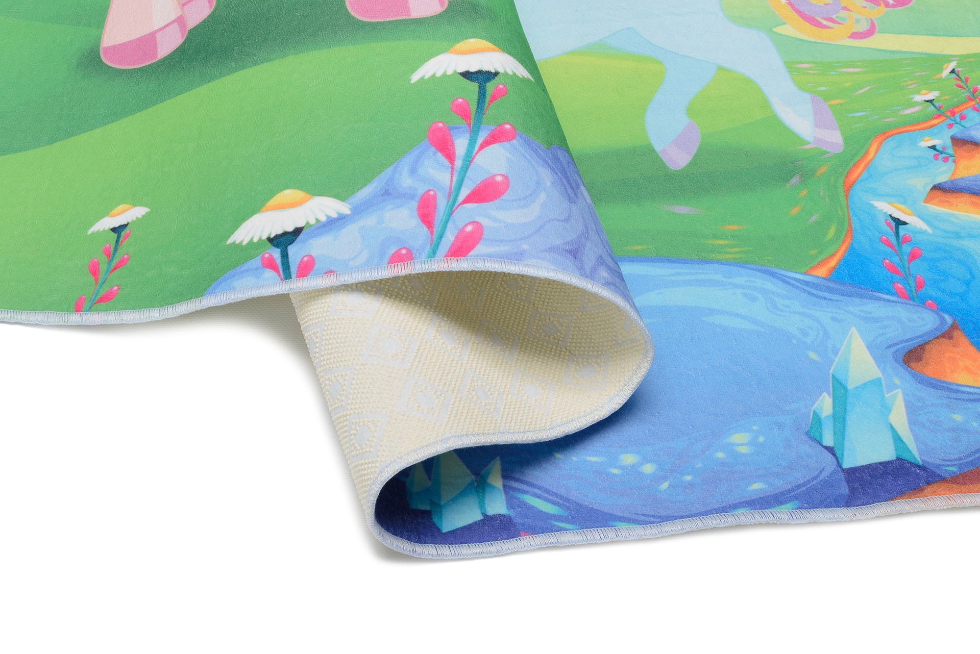 Böing Carpet Kinderteppich »Einhorn«, rechteckig, bedruckt, Motiv Einhörner & Regenbogen, waschbar, Kinderzimmer