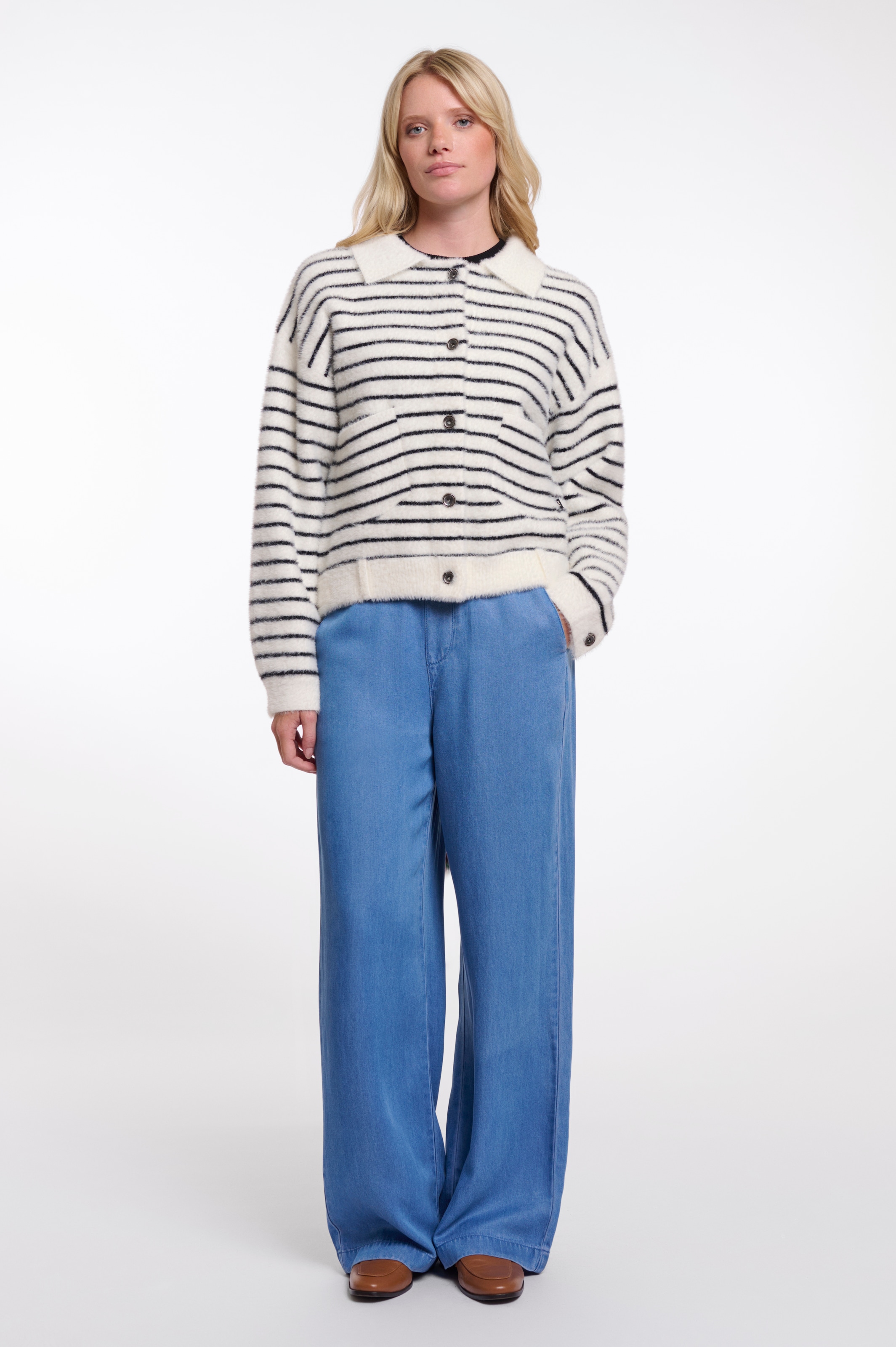 Rino & Pelle Veste en tricot »BUBBLY« mit flauschiger Optik