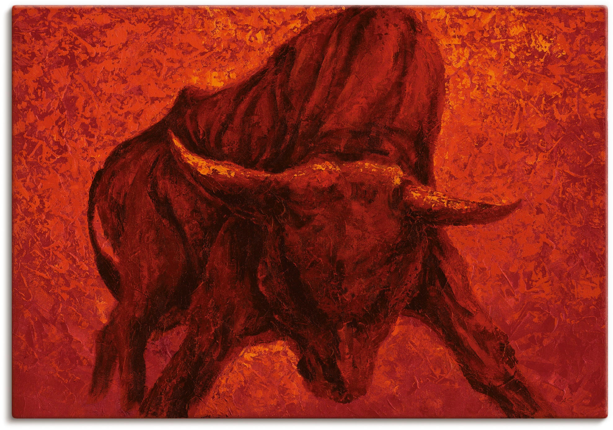 Image of Artland Wandbild "Katalanischer Stier" Wildtiere 1 Stk. tlg. als Leinwandbild, Poster in verschied. Grössen