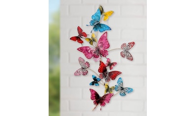 HOFMANN LIVING AND MORE Wanddekoobjekt, Wanddekoration aus Metall, Motiv  Schmetterlinge kaufen