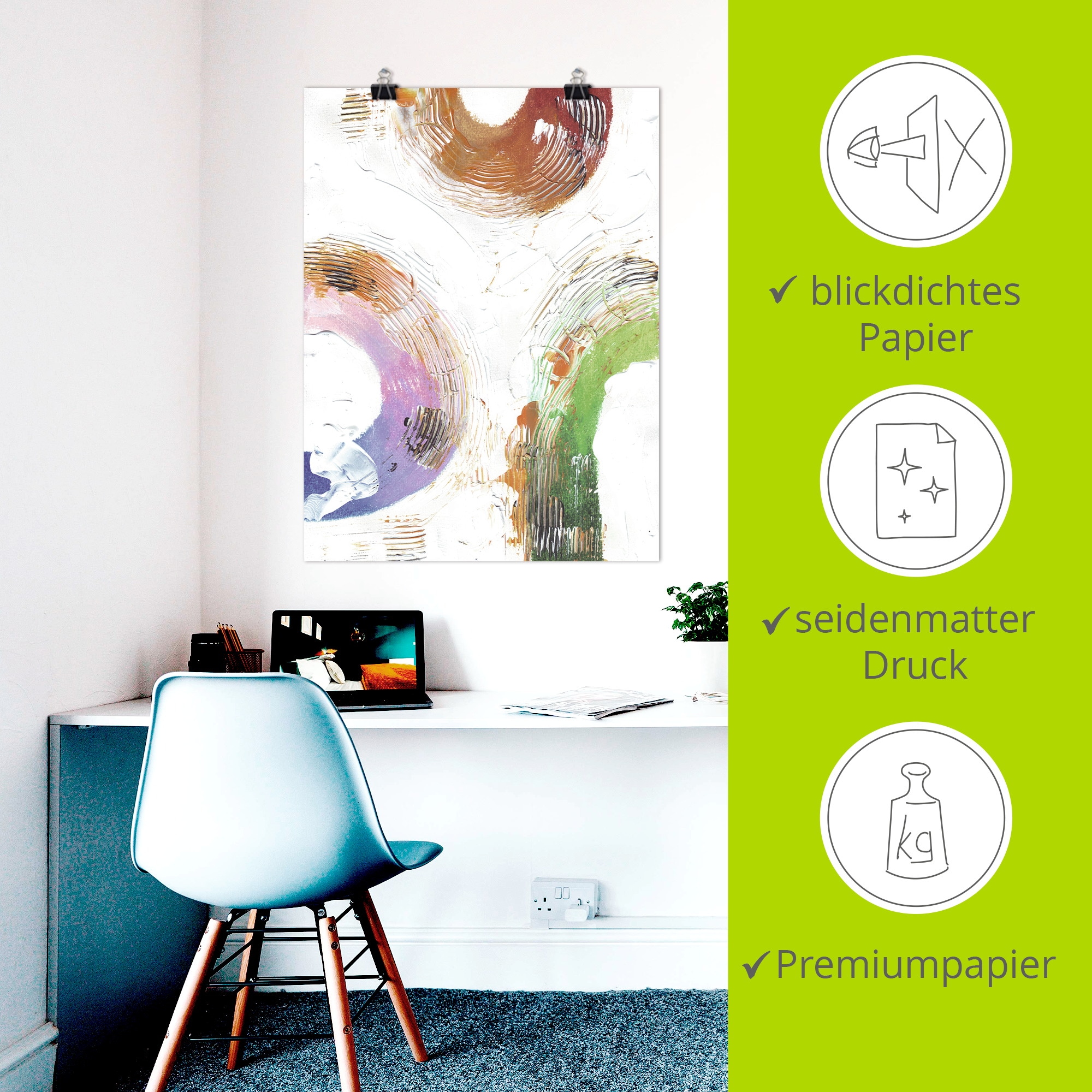 Artland Wandbild »Die Kreise eines Lebens« Gegenstandslos 1 Stk. tlg. als Alubild, Leinwandbild, Poster, Wandaufkleber in verschied. Grössen