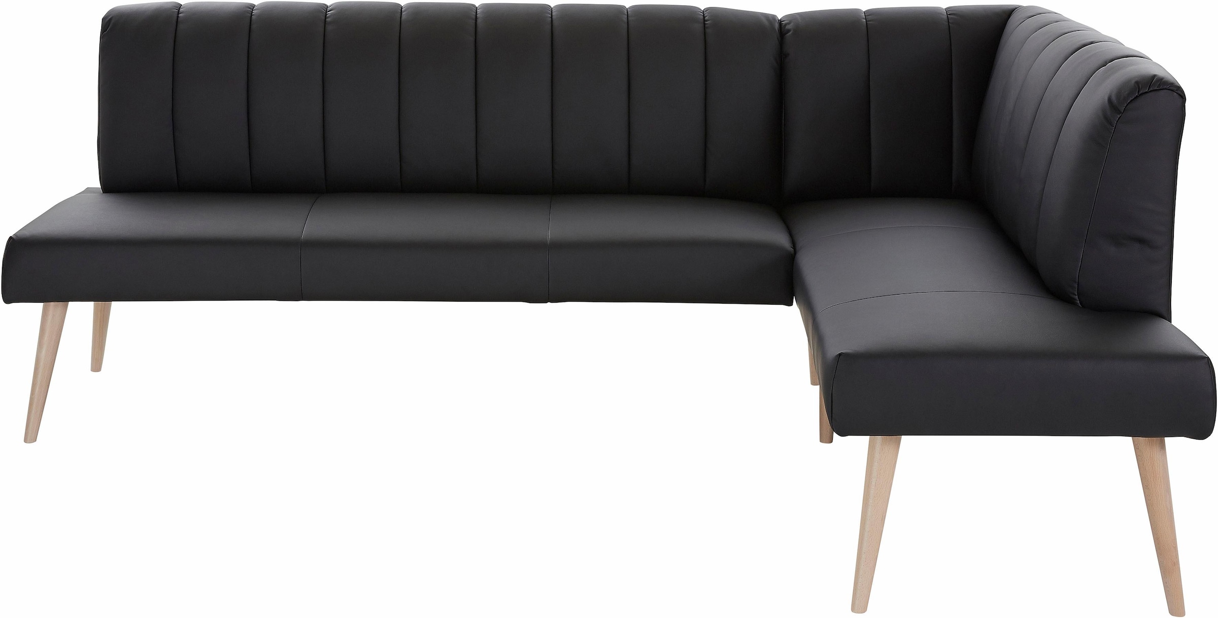 exxpo - sofa fashion Eckbank »Costa, moderne Rückensteppung, bequem und elegant, hoher Holzfuss«, hochwertig verarbeitet, Frei im Raum stellbar