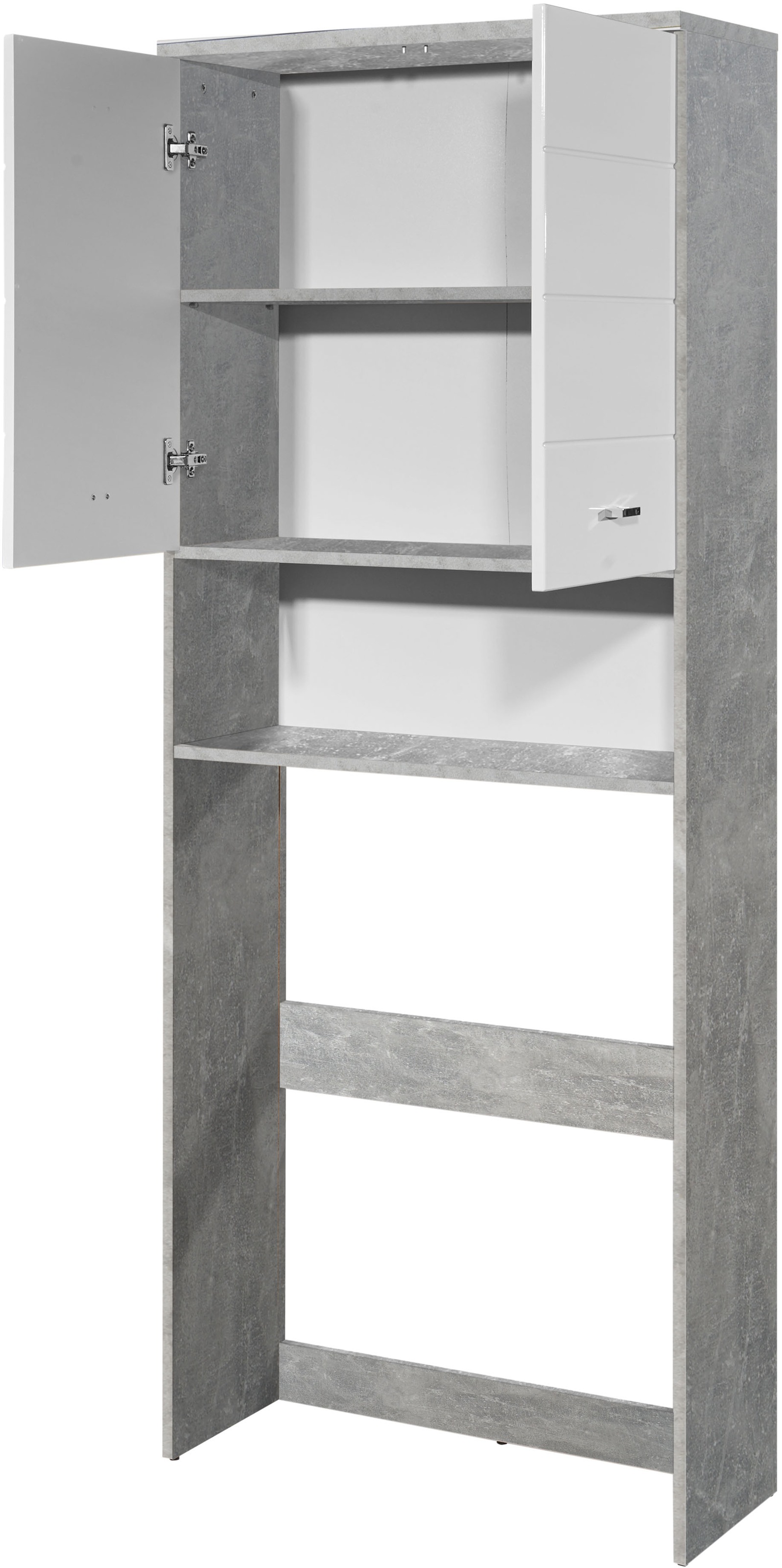 BASIC by Balculina Armoire pour machine à laver »Pool, Badezimmerschrank BxHxT 76x190x31« 1 cuis tlg. largeur 76 cm, porte montable à gauche/droite