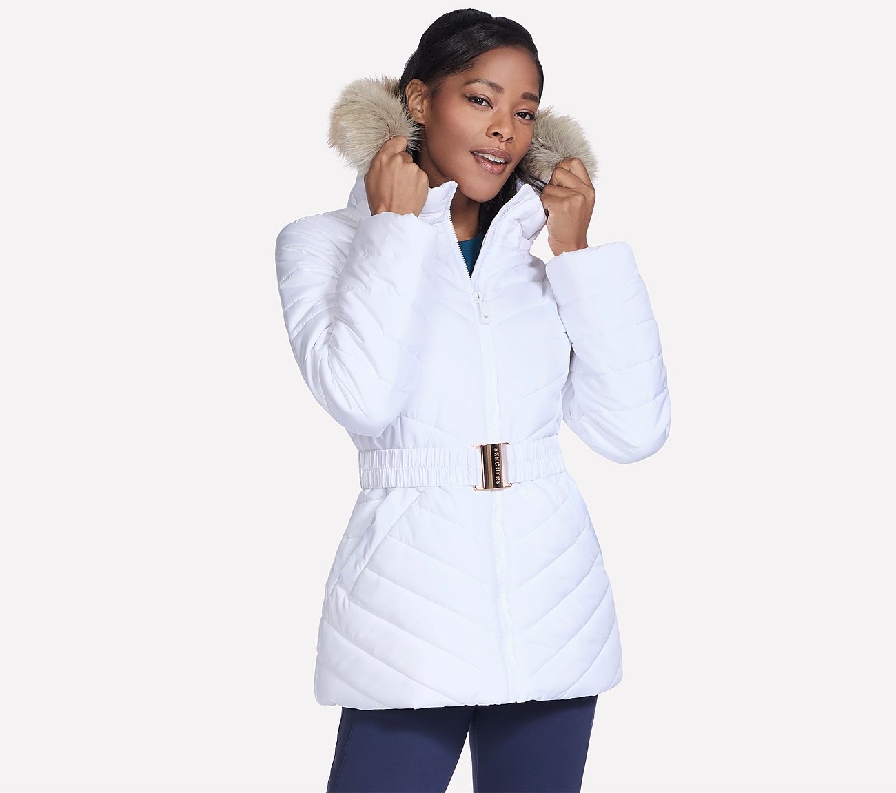 Skechers Veste d'hiver »ON-THE-GO BELTED PARKA« mit Kapuze