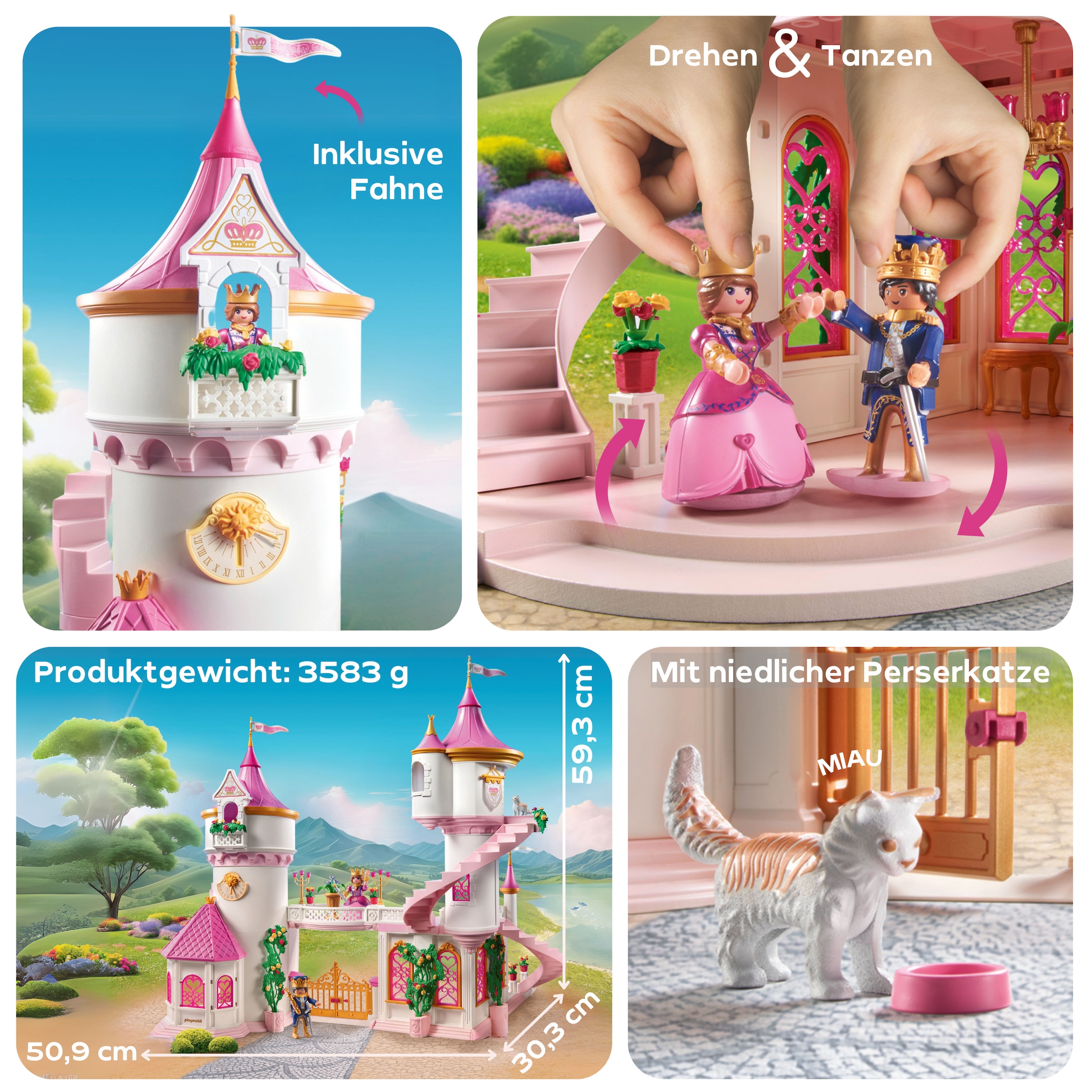 Playmobil® Jeu de construction »Prinzessinnenschloss mit Königspaar (71845), Playmobil Princess Magic« Made in Germany