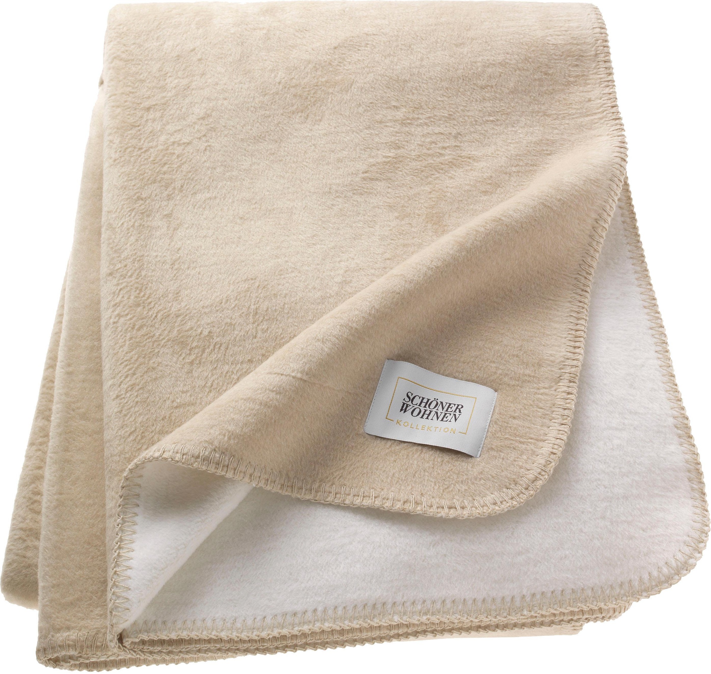 Image of SCHÖNER WOHNEN-Kollektion Wohndecke »Calma«, mit geketteltem Saum, Kuscheldecke bei Ackermann Versand Schweiz