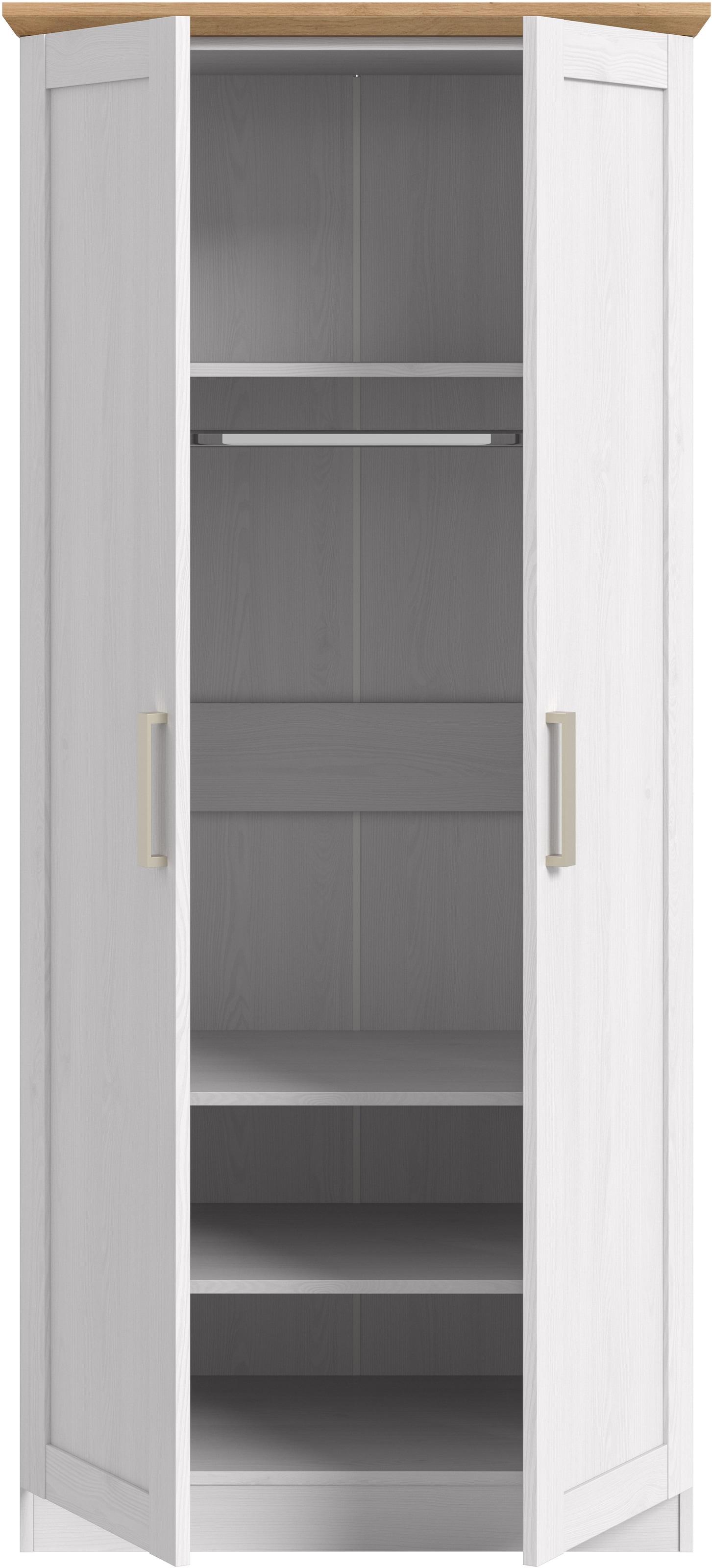 Home affaire Armoires à vêtements »BAKKE, Kleiderschrank inkl. 1 Kleiderstange« 1 cuis tlg. Armoire, armoire à portes battantes, armoire à vêtements, armoire polyvalente