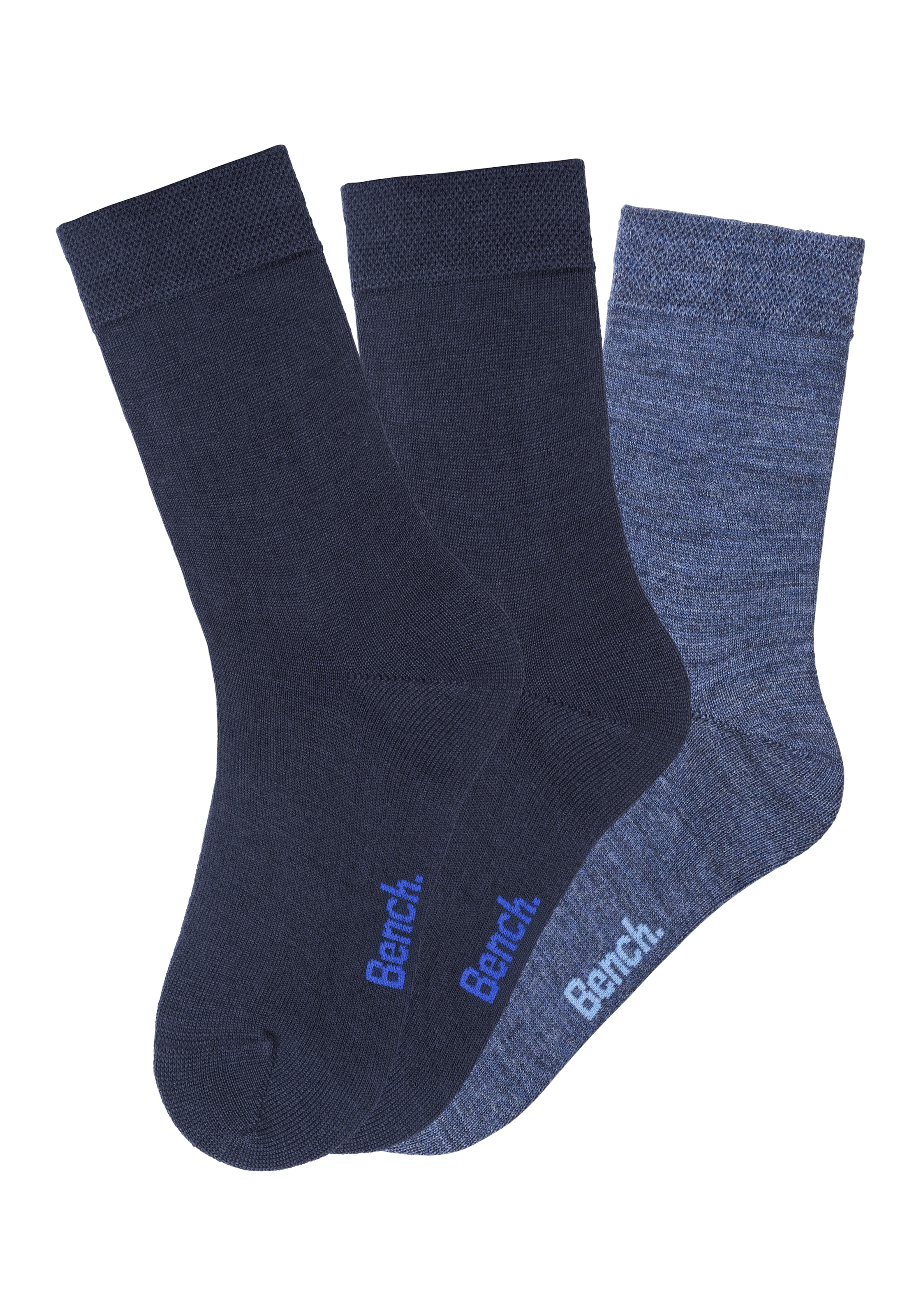 Bench. Socken, (Packung, 3 Paar), Damensocken aus flauschigem Material mit wärmender Wolle