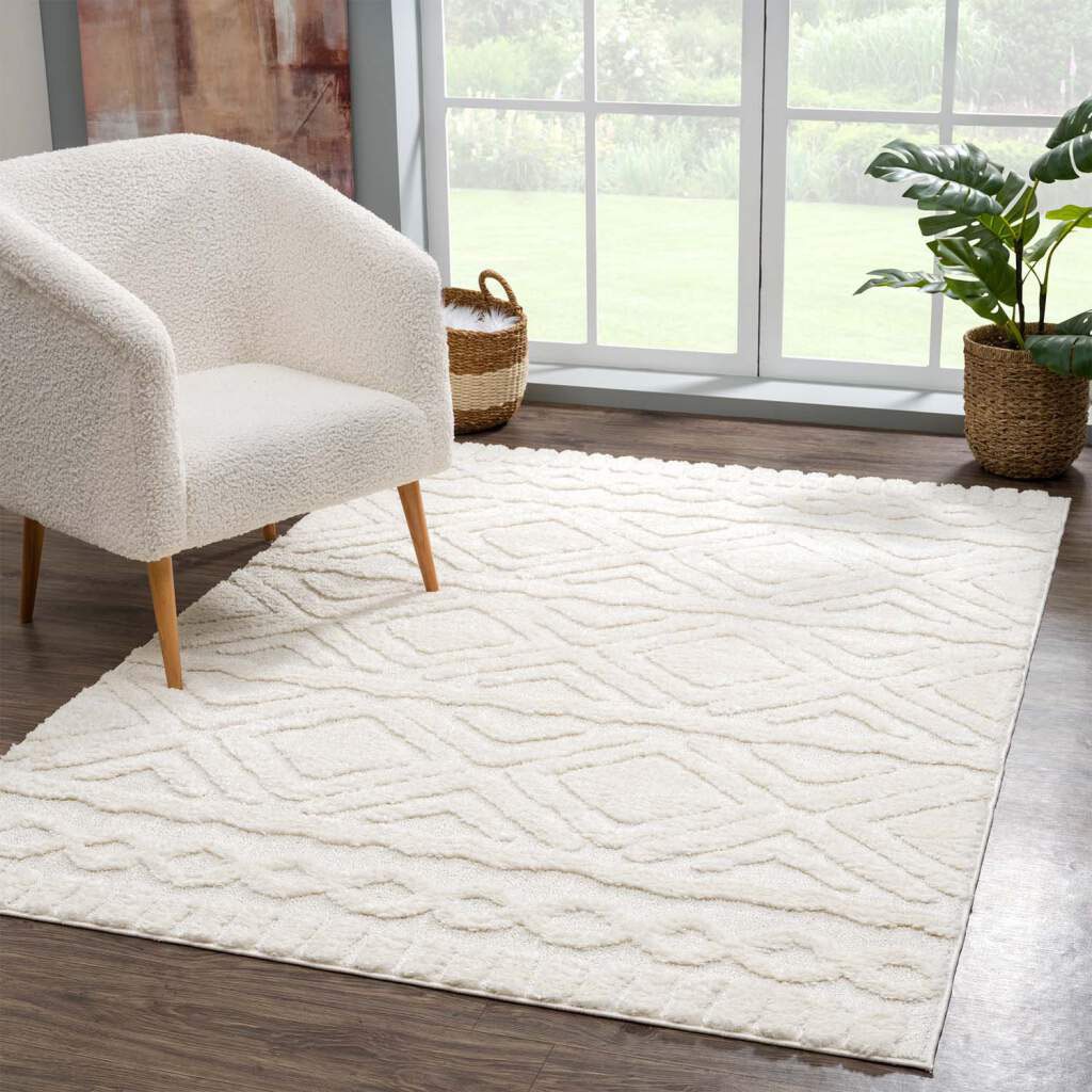 Image of Carpet City Hochflor-Teppich "Focus 3382" rechteckig 20 mm Höhe Boho-Teppich, Hochtief-Muster/ 3D-Effekt, für Wohnzimmer, Schlafzimmer