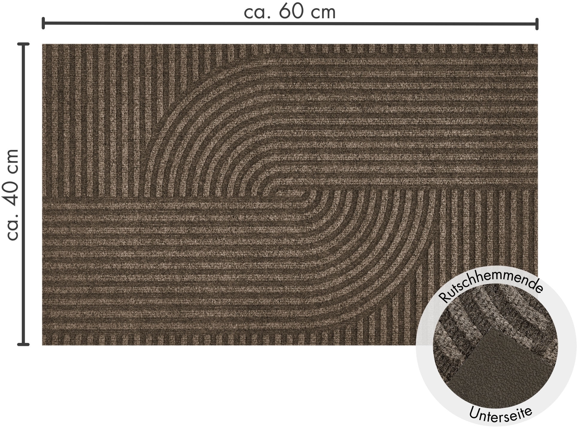 Andiamo Fussmatte »Yukon« rechteckig 6 mm Höhe Schmutzfangmatte, modernes Design, robust, waschbar, rutschhemmend