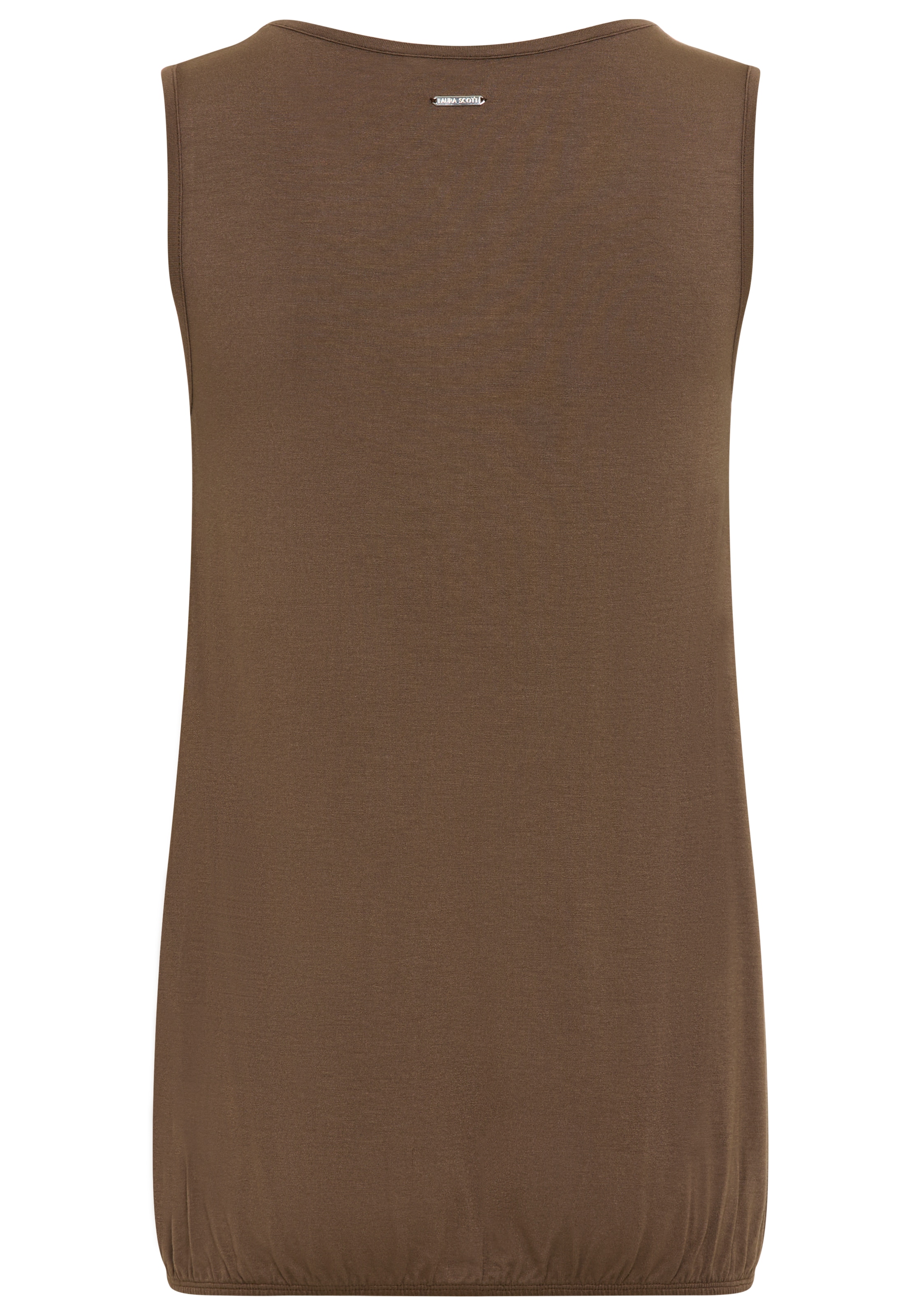 Laura Scott Tanktop mit Rundhals-Ausschnitt, ohne Ärmel, aus Viskose und Elasthan