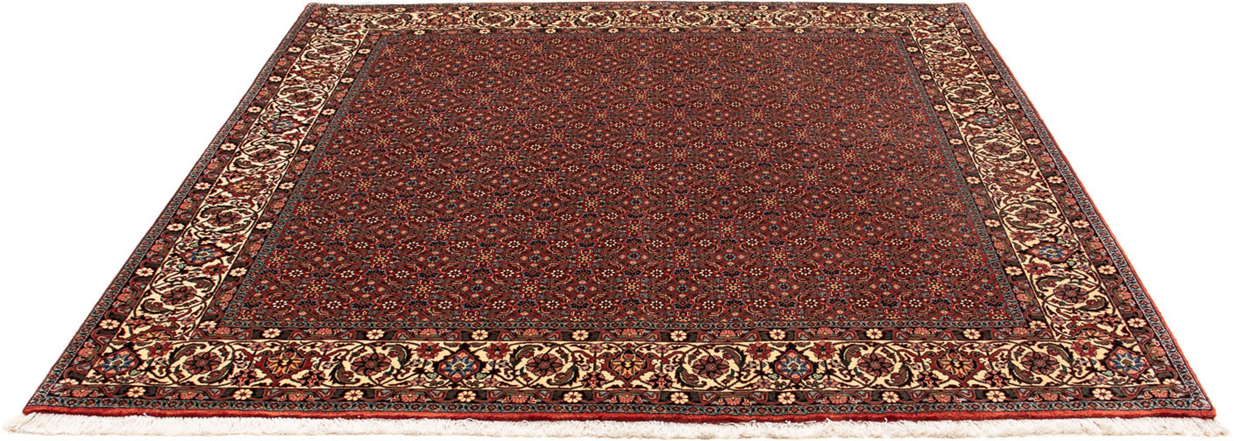 Image of morgenland Orientteppich »Perser - Bidjar quadratisch - 203 x 197 cm - dunkelrot«, quadratisch, 15 mm Höhe, Wohnzimmer, Handgeknüpft, Einzelstück mit Zertifikat bei Ackermann Versand Schweiz