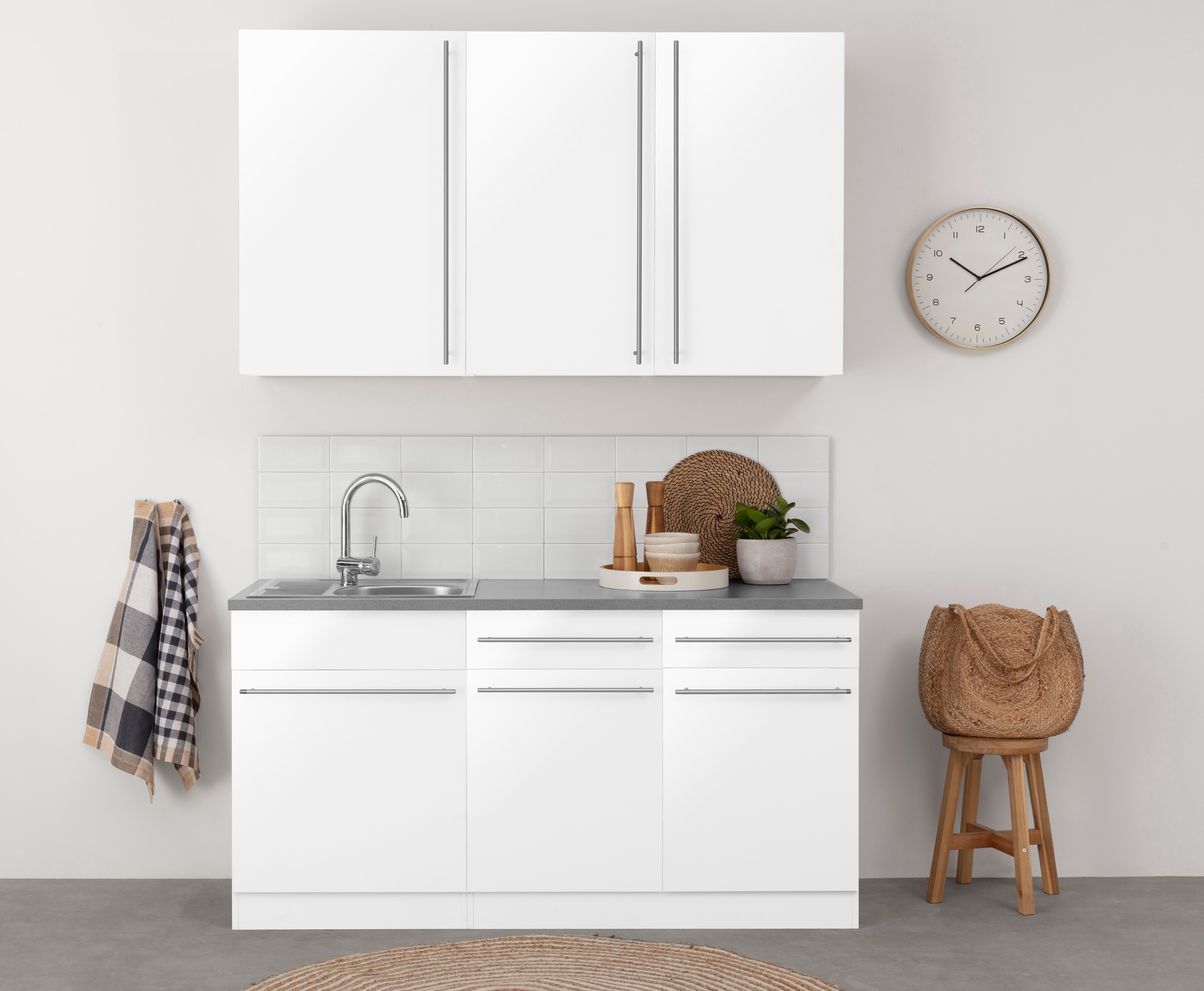 wiho Küchen Pantryküche "Chicago" ohne E-Geräte, Breite 160 cm