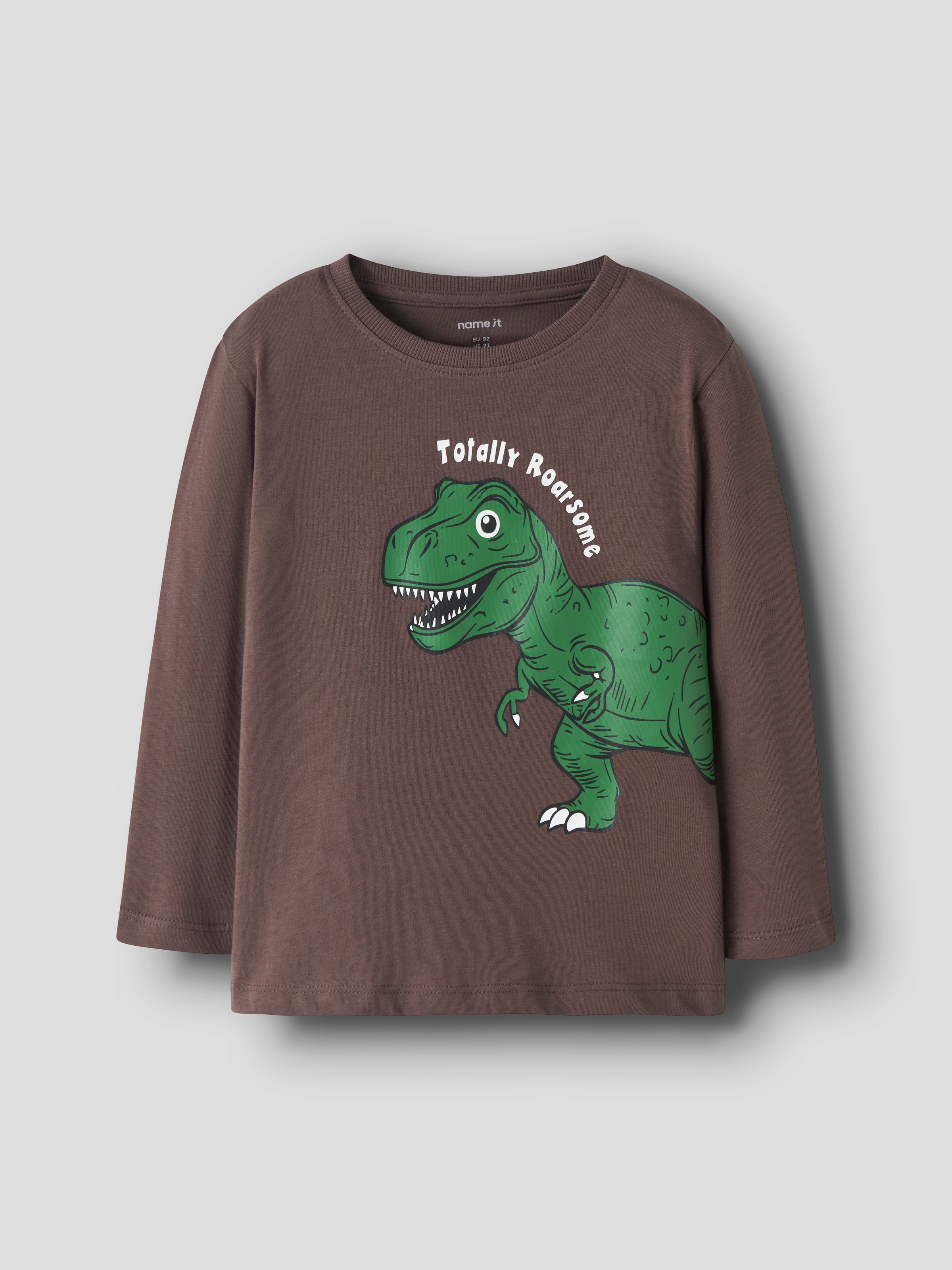 Name It T-shirt à manches longues »NMMNEDIN 2P LS NREG TOP BOX PB« Paquet, 2 Coton, coupe régulière, imprimé dinosaure