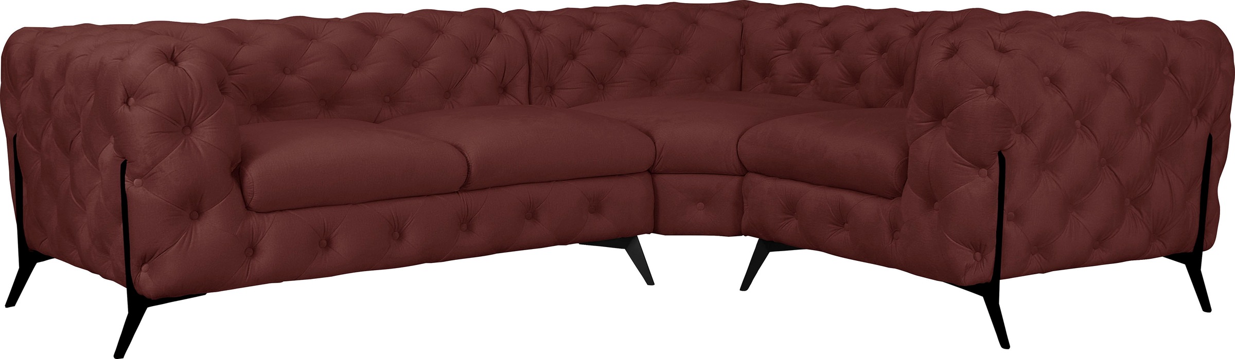 Image of Leonique Ecksofa »Amaury«, mit aufwändiger Kopfheftung in moderner Optik, Breite 262 cm, Fussfarbe wählbar bei Ackermann Versand Schweiz