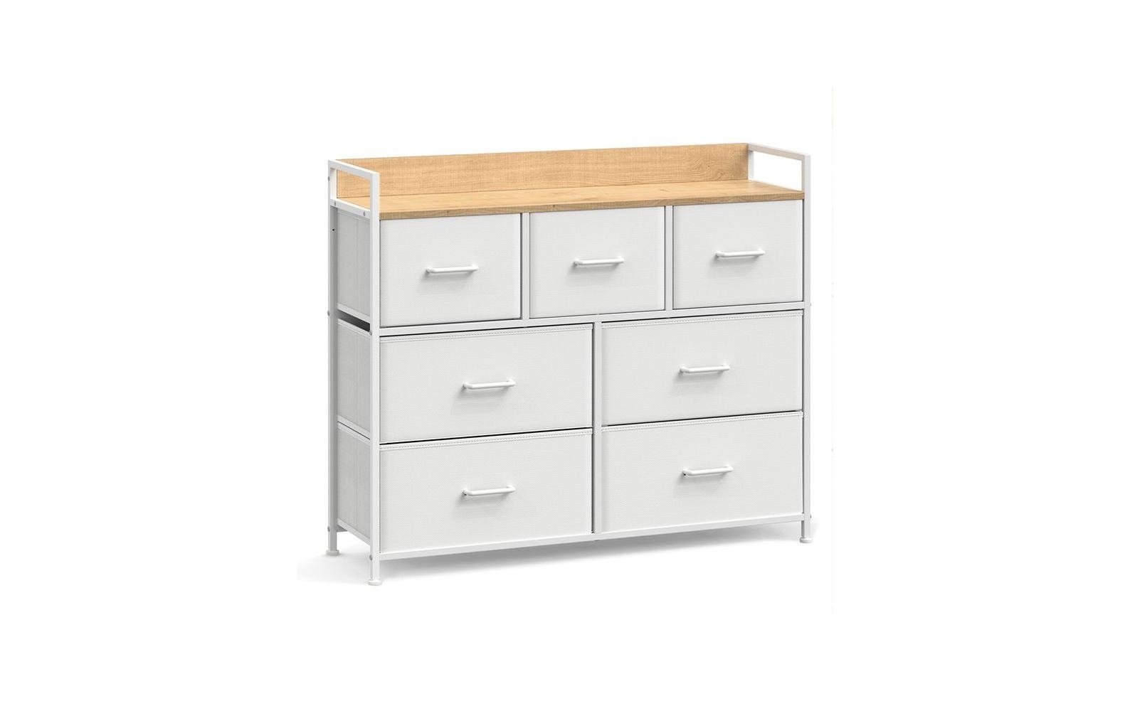 Image of SONGMICS Kommode "mit 7 Schubladen 98 x 85 cm Weiss"