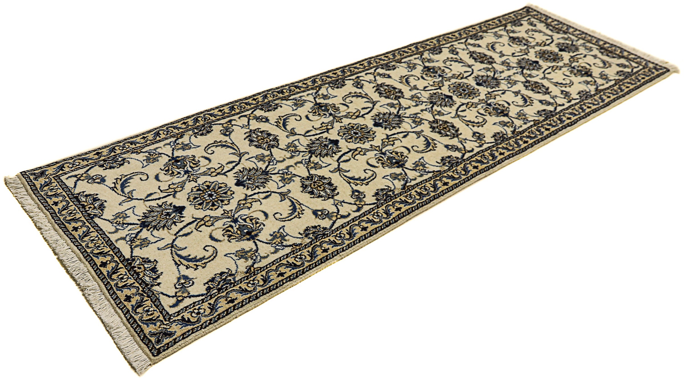 Image of morgenland Orientteppich »Perser - Nain - 240 x 78 cm - beige«, rechteckig, 12 mm Höhe, Wohnzimmer, Handgeknüpft, Einzelstück mit Zertifikat bei Ackermann Versand Schweiz