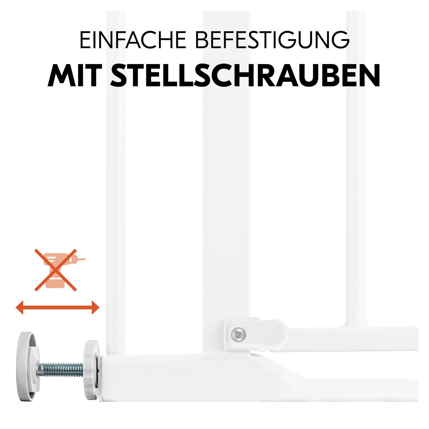 Hauck Türschutzgitter »Clear Step Autoclose 2 Set inklusive Verlängerung 9 cm, White« auch als Treppenschutzgitter verwendbar; 84-89 cm; flacher Durchgang