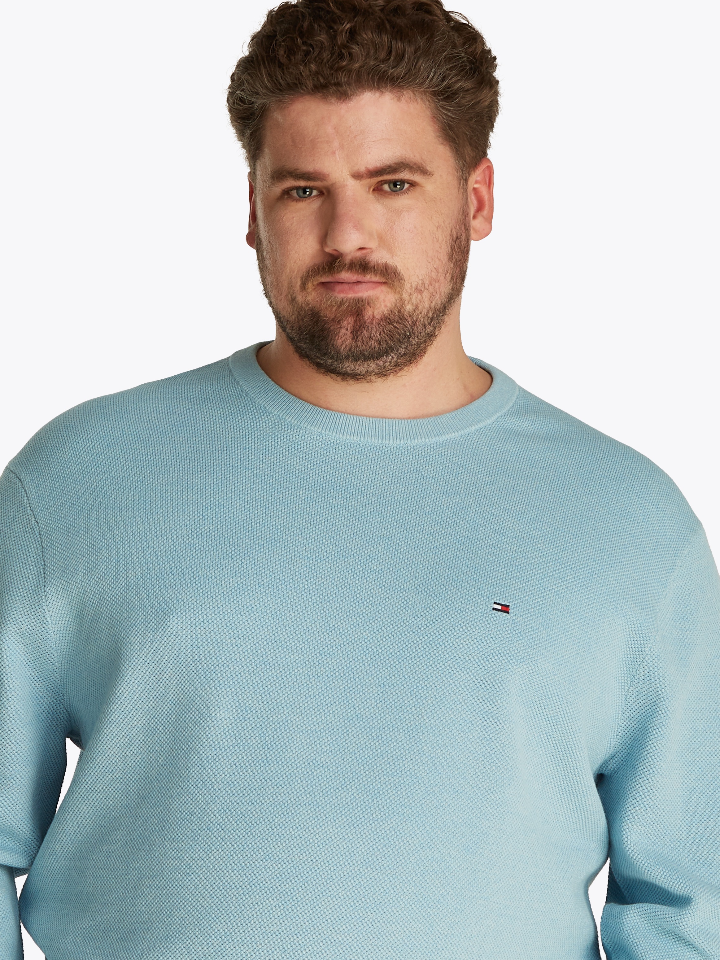 Tommy Hilfiger Big & Tall Rundhalspullover »BT-ESSENTIAL STRUCTURE CREW NECK«, Grosse Grössen