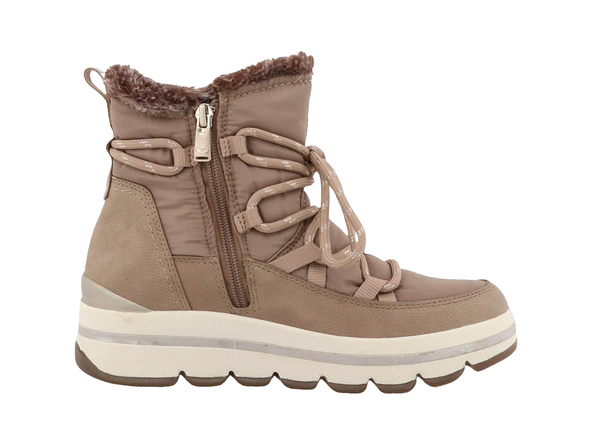 TOM TAILOR Bottes d'hiver  avec col en fausse fourrure