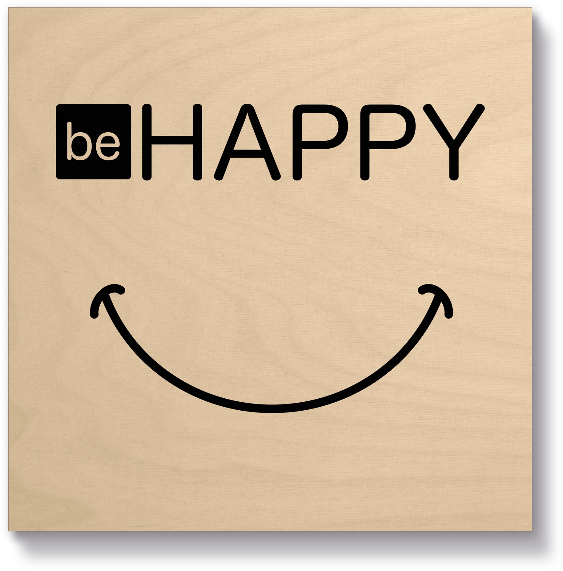 Image of Artland Holzbild »Be happy - Sei glücklich«, Sprüche & Texte, (1 St.) bei Ackermann Versand Schweiz