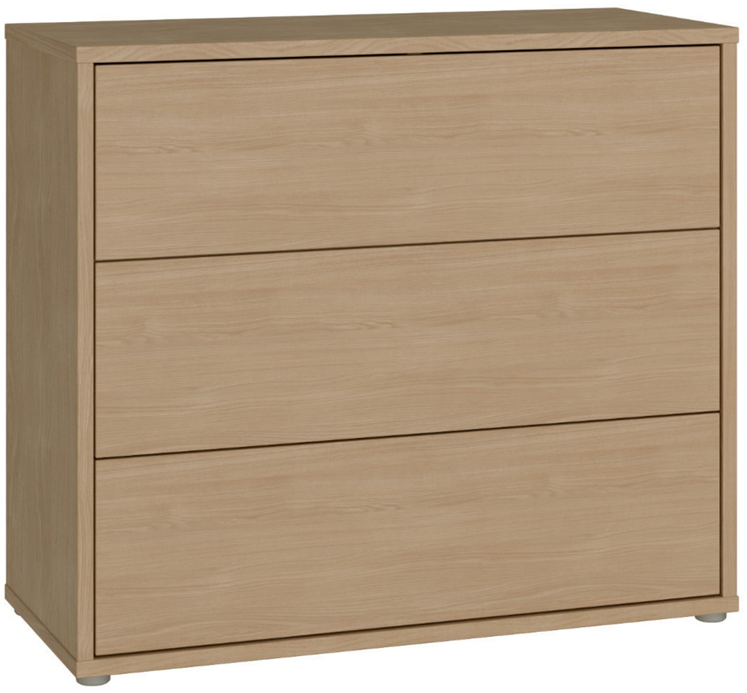 Image of FORTE Kommode "Alice Springs, Kommode, 3 Schubkästen B/H/T 94,8/83,1/41,5" Schubkästen mit Vollauszug, grifflos,Push to open