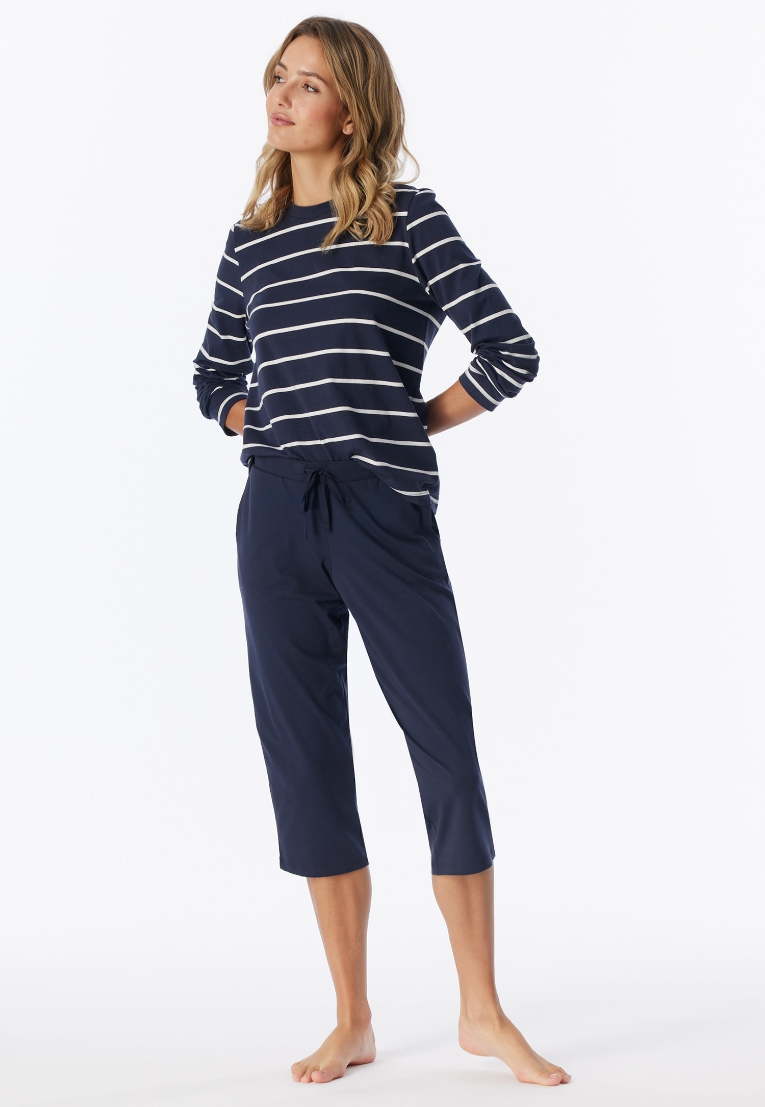 Schiesser 3/4-Hose »Mix + Relax«  Cotton-Mix, Gummizug, Bindeband, seitliche Taschen
