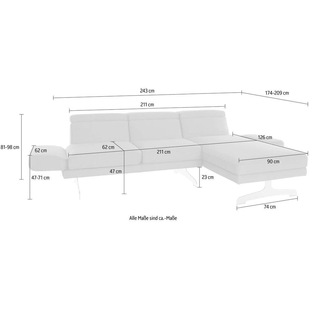 Places of Style Ecksofa »Amantea L-Form«