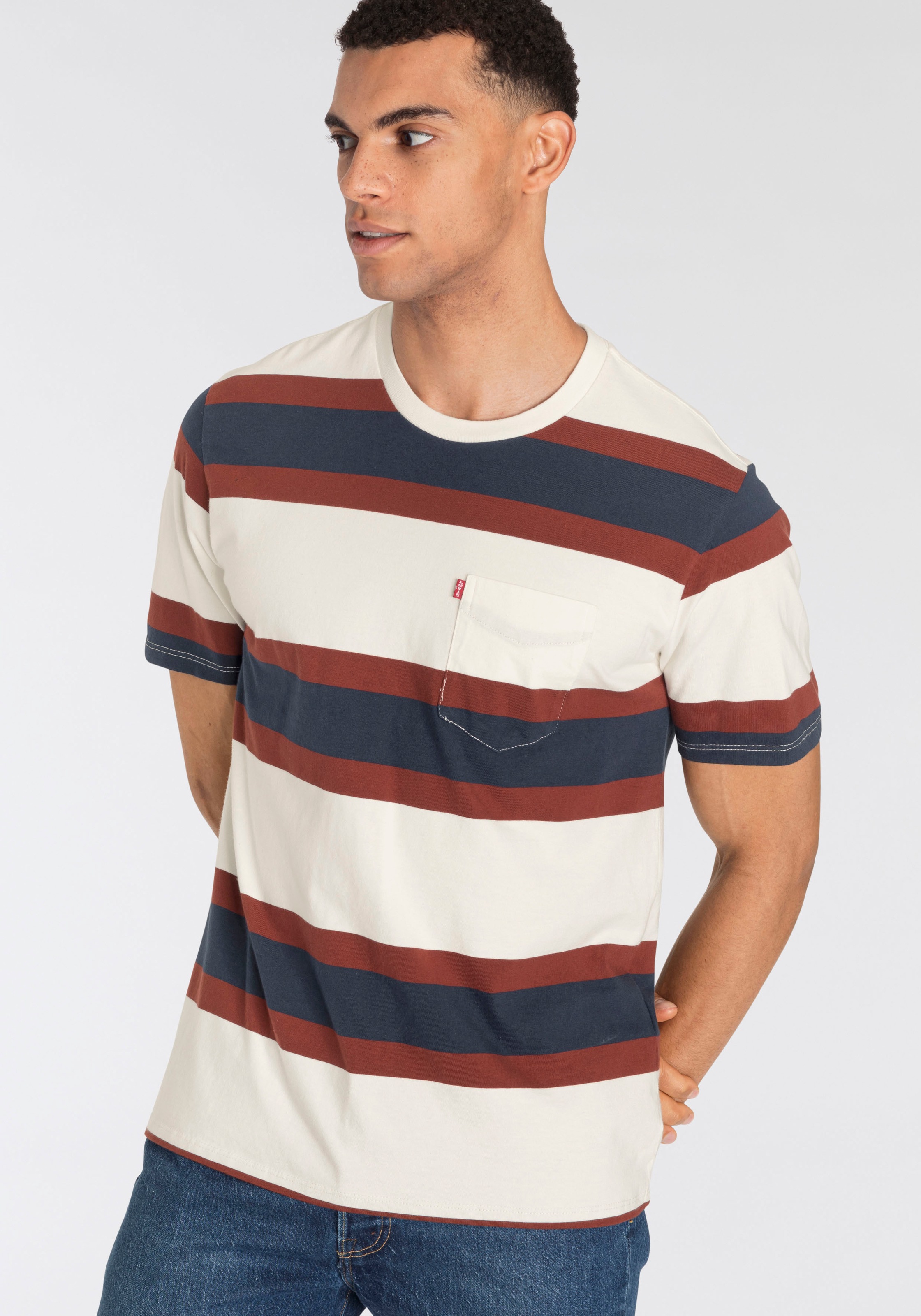 Image of Levi's® T-Shirt »LE RELAXED FIT POCKET TEE«, gestreift bei Ackermann Versand Schweiz