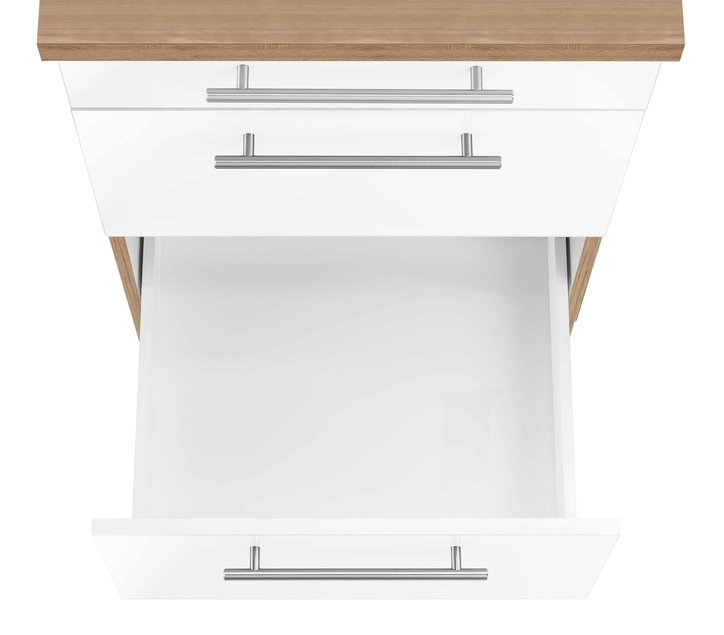 wiho Küchen Armoire basse »Cali« 50 cm breit, mit 2 grossen Auszügen