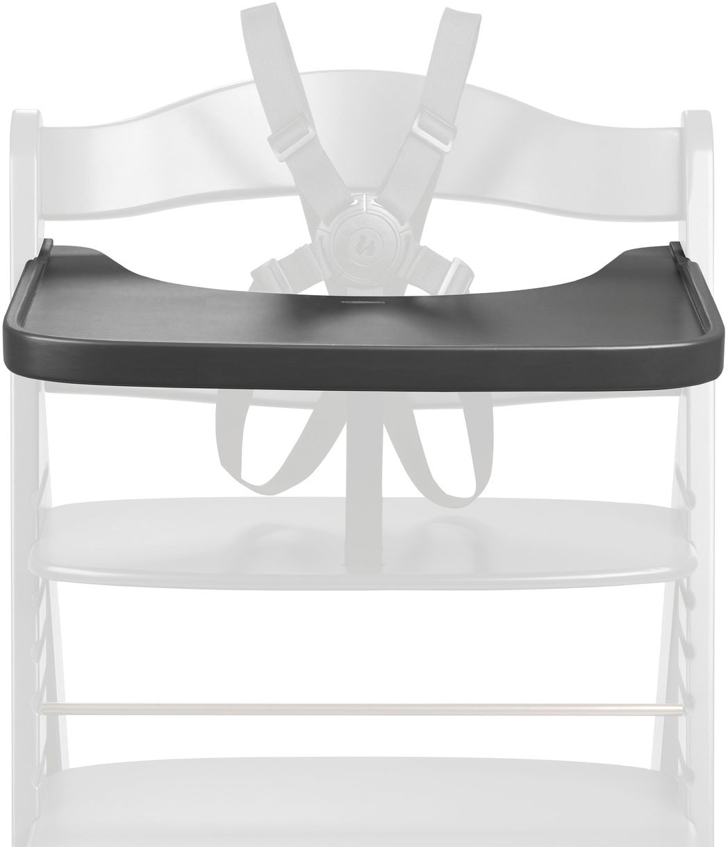 Hauck Plateau de chaise haute »Alpha Wooden Tray Essbrett, Dark Grey« FSC® - schützt Wald